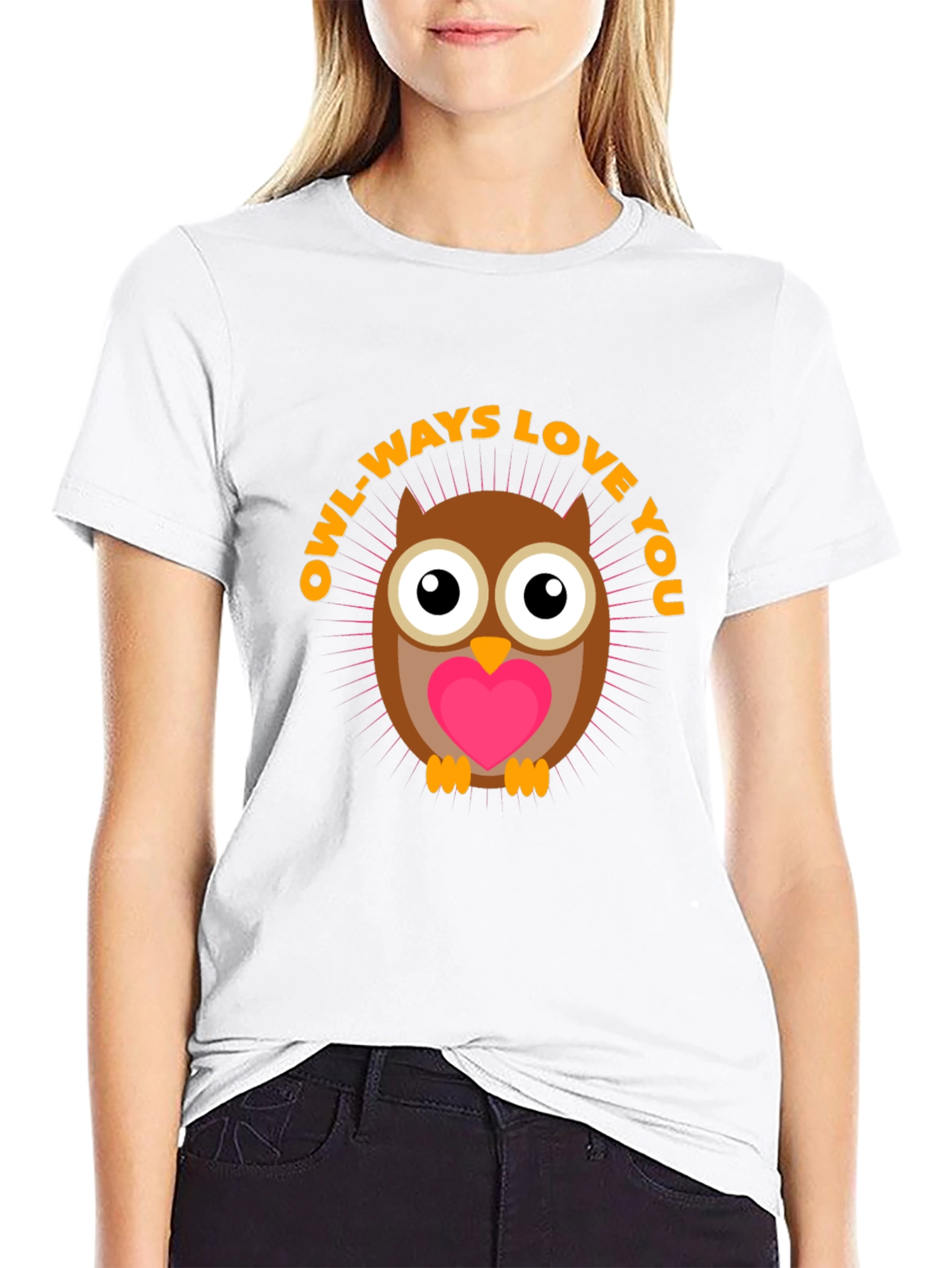 Owl-ways Love You Graphic T-Shirt - Black