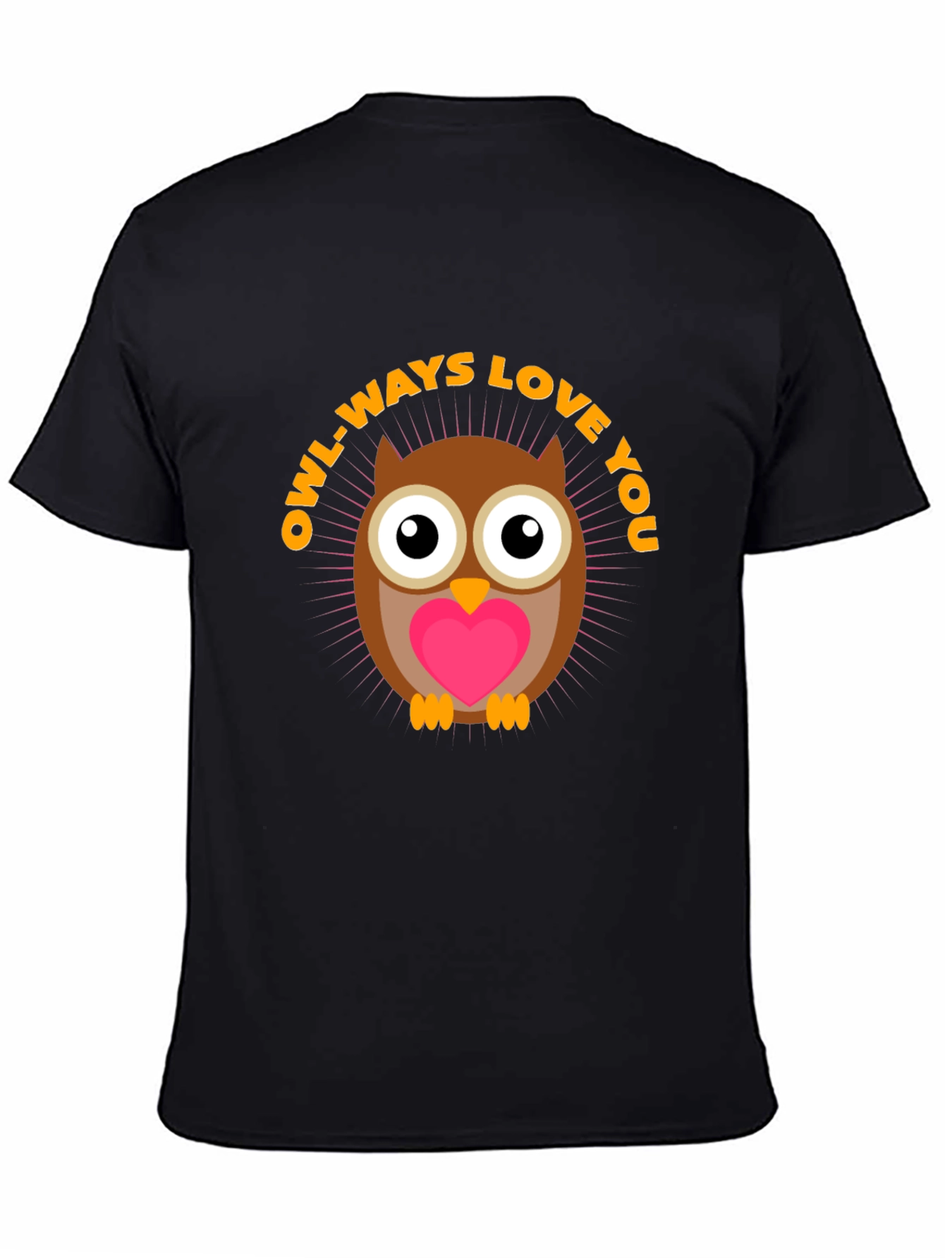 Owl-ways Love You Graphic T-Shirt - Black