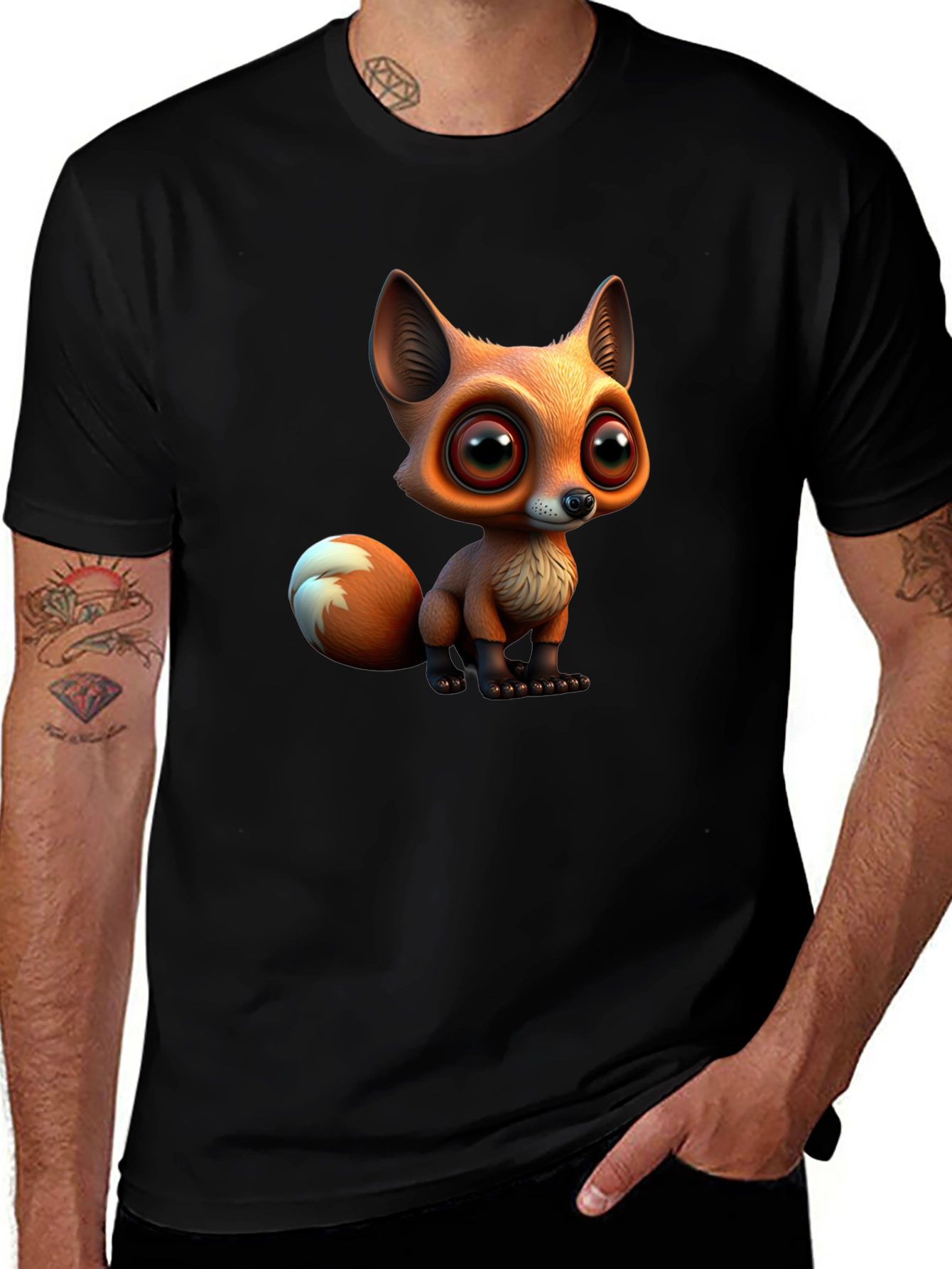 Cartoon Fox Graphic Tee