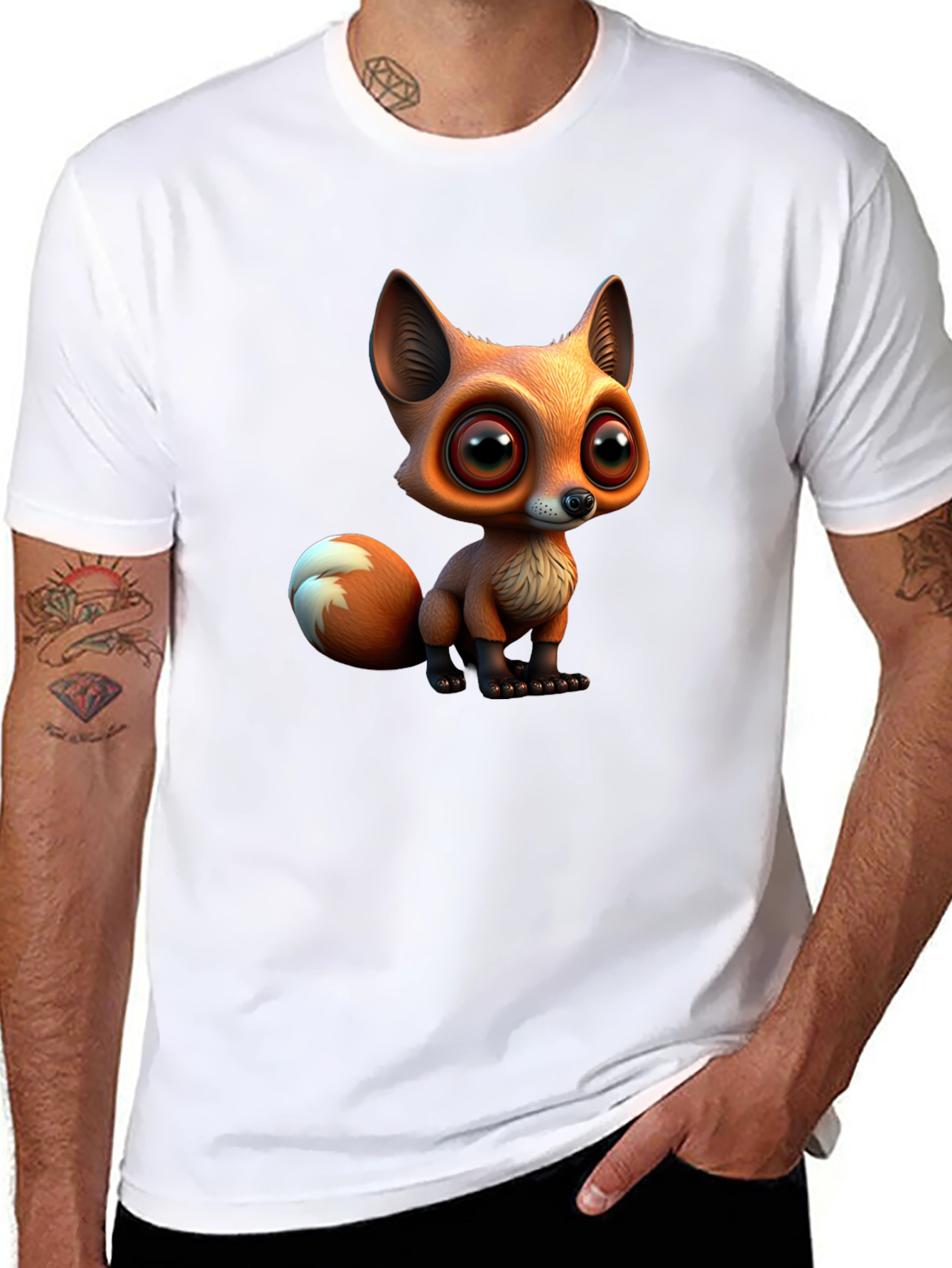 Cartoon Fox Graphic Tee