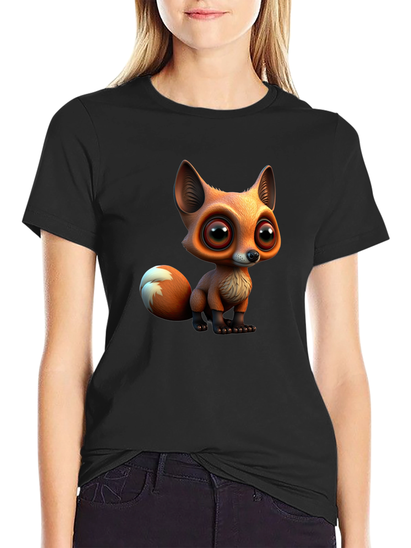 Cartoon Fox Graphic Tee