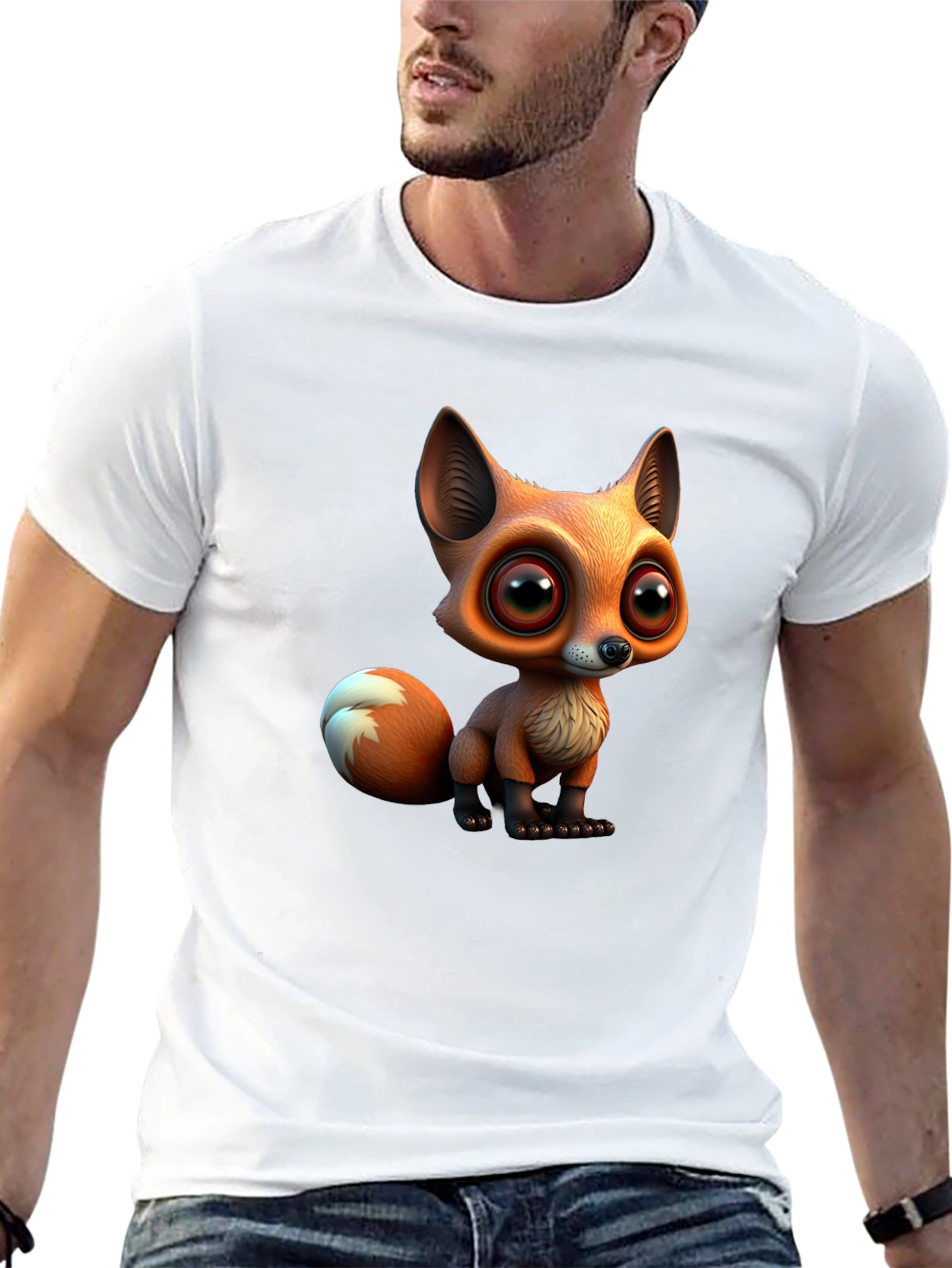 Cartoon Fox Graphic Tee
