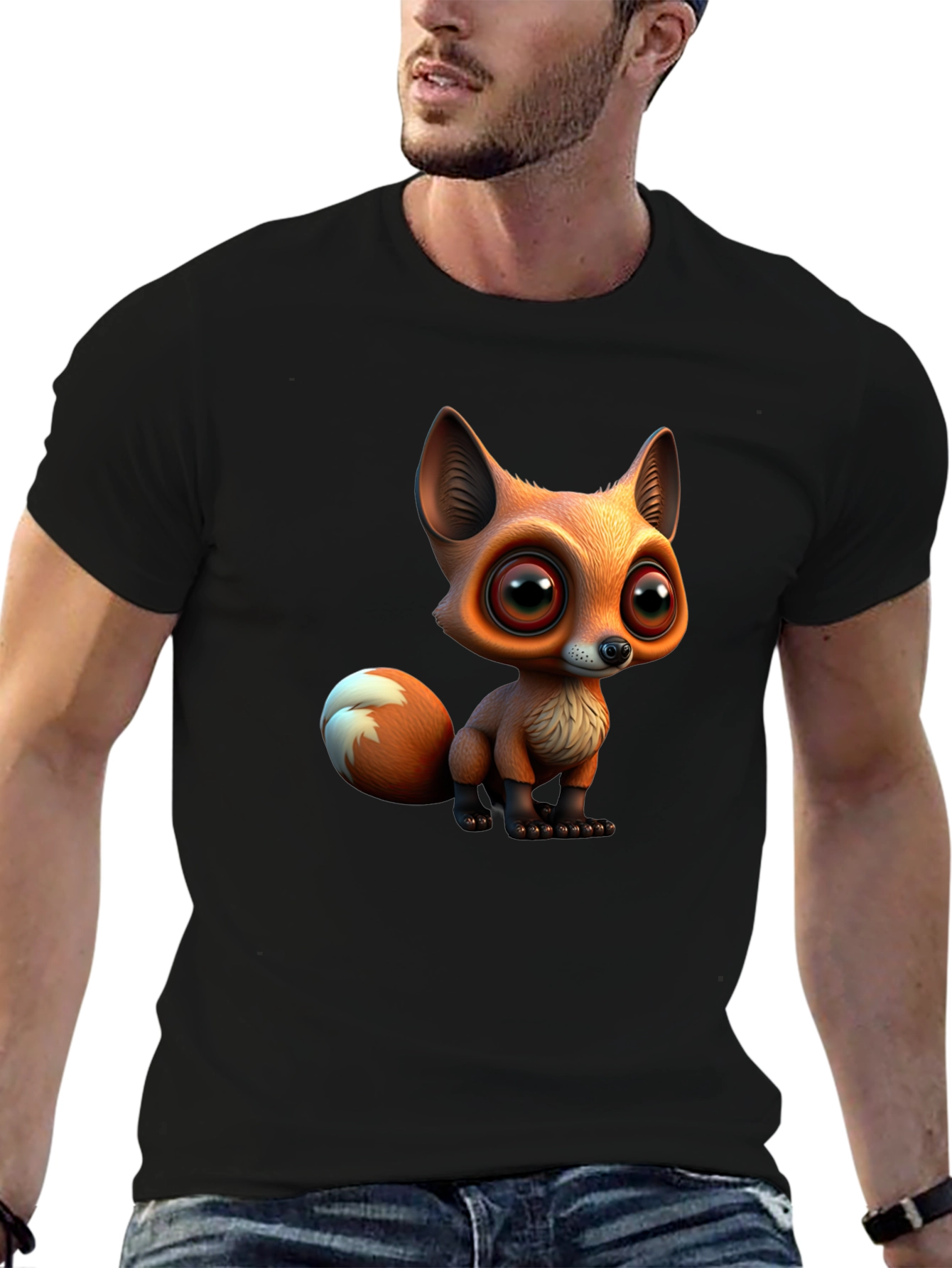 Cartoon Fox Graphic Tee