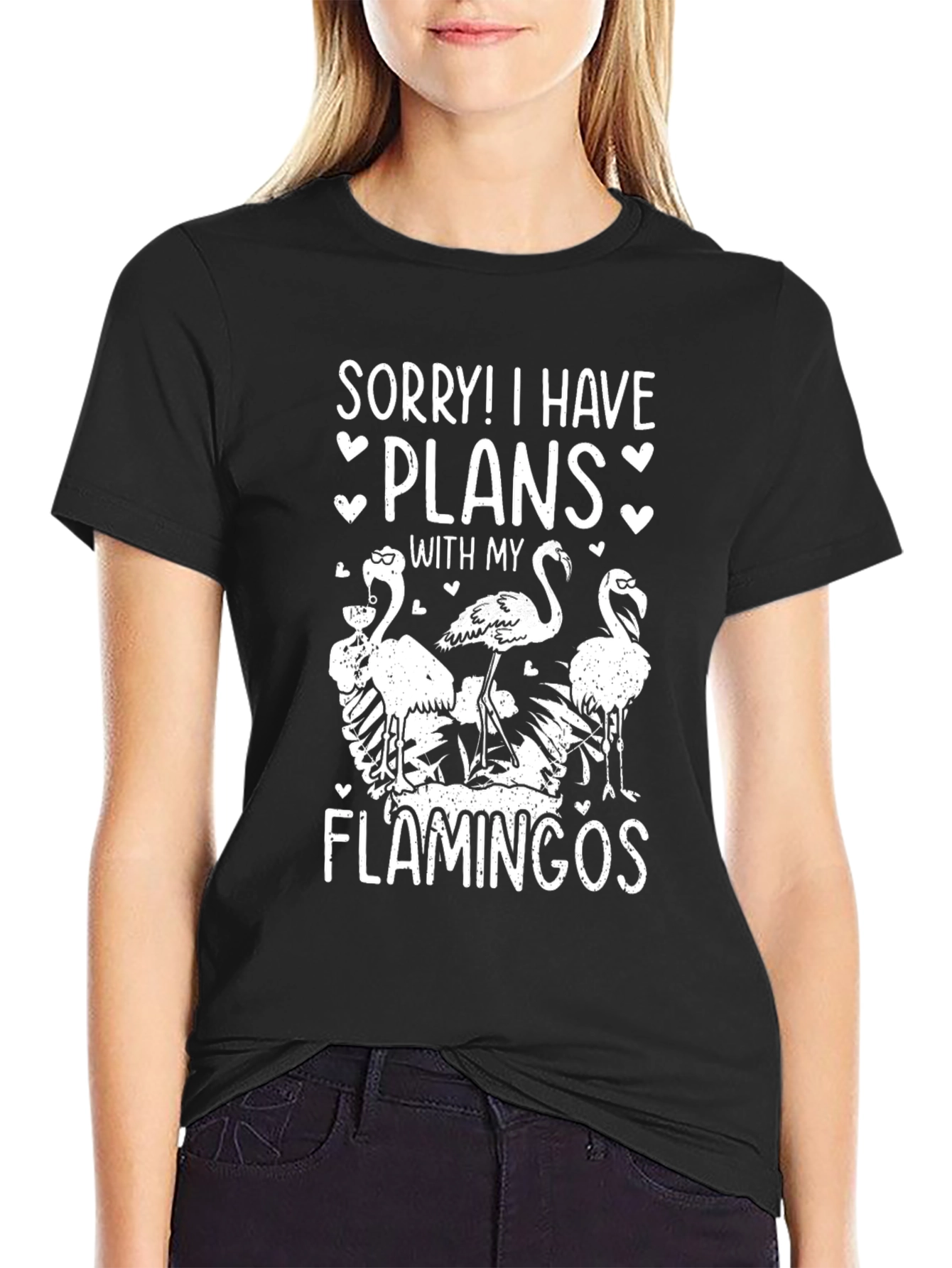 Flamingo Plans Graphic Tee - Funny T-Shirt