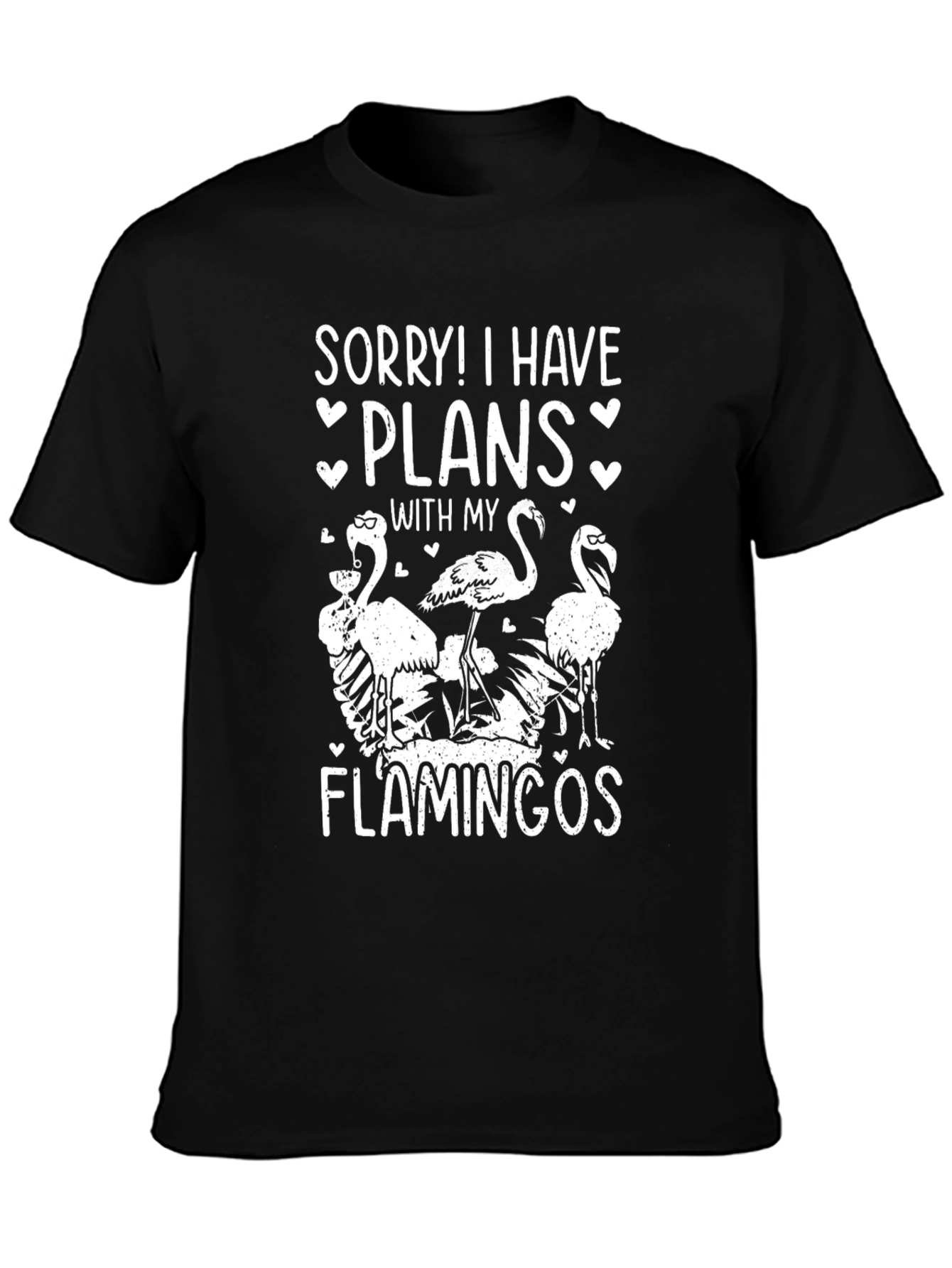 Flamingo Plans Graphic Tee - Funny T-Shirt