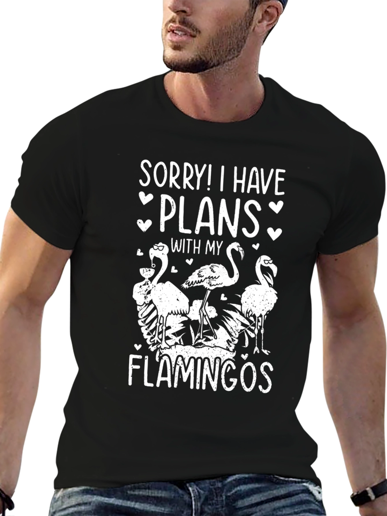 Flamingo Plans Graphic Tee - Funny T-Shirt