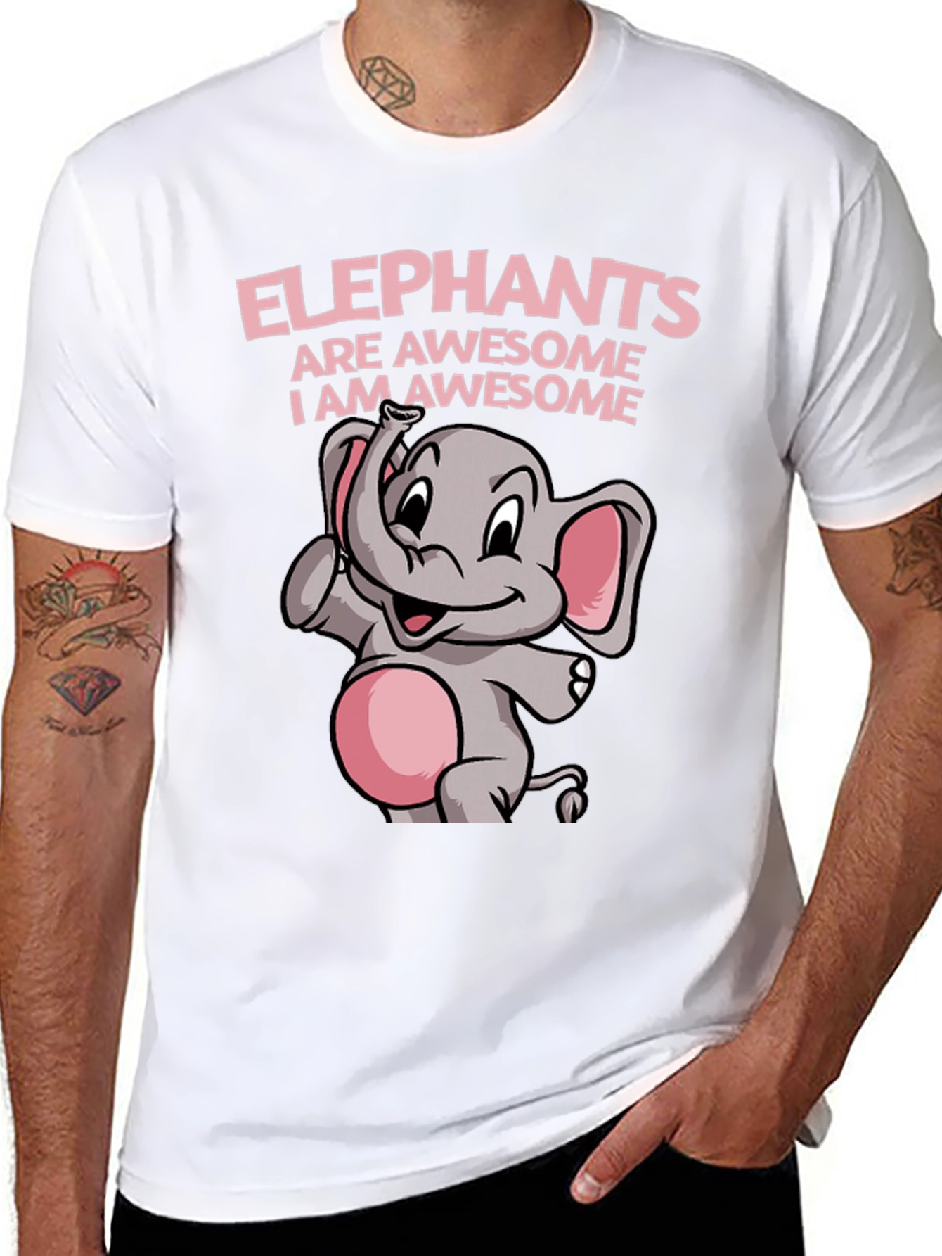 Elephant Awesome Graphic Tee Shirt