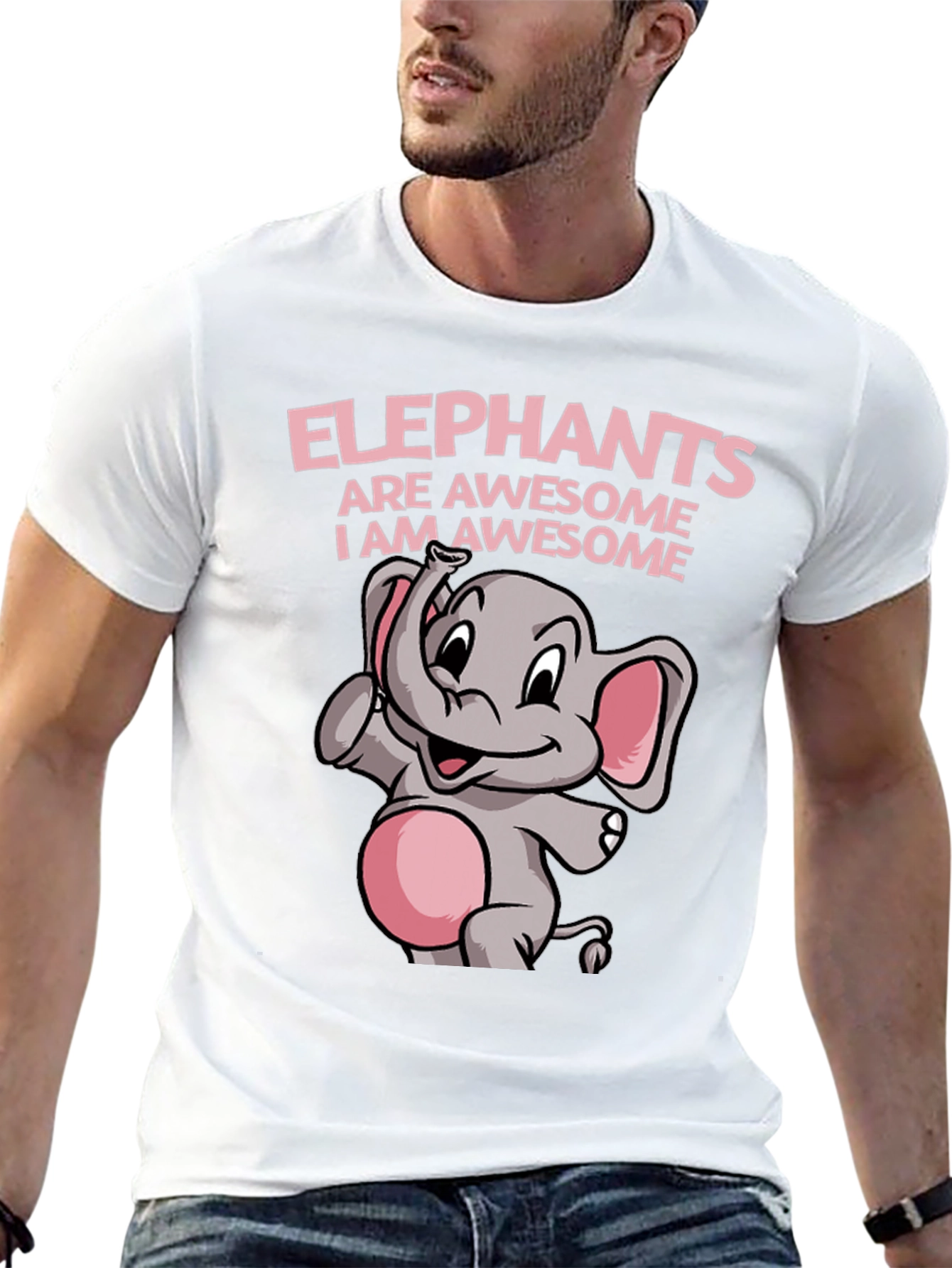 Elephant Awesome Graphic Tee Shirt