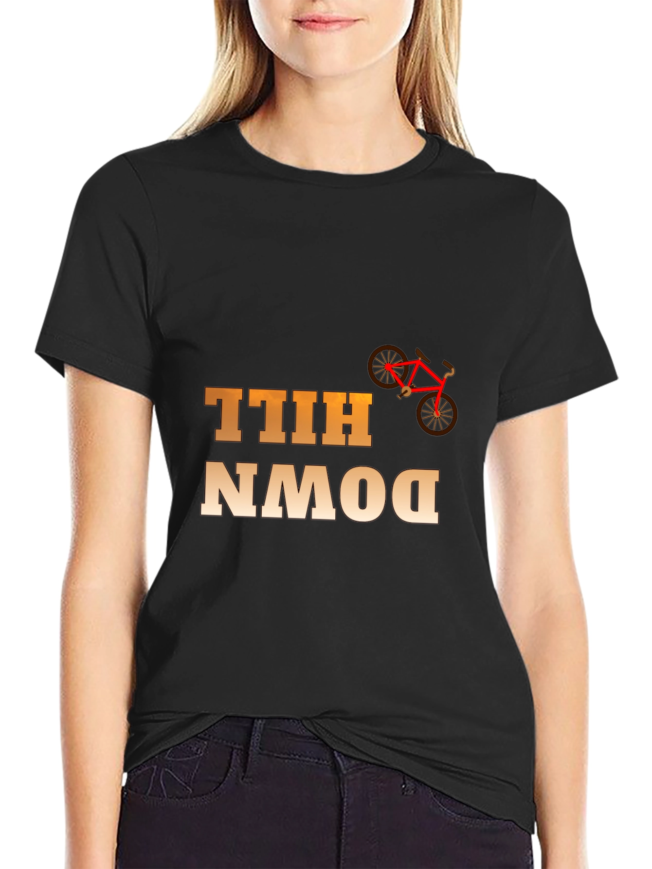 Downhill Bike Rider Graphic T-Shirt - Cool Cycling Tee