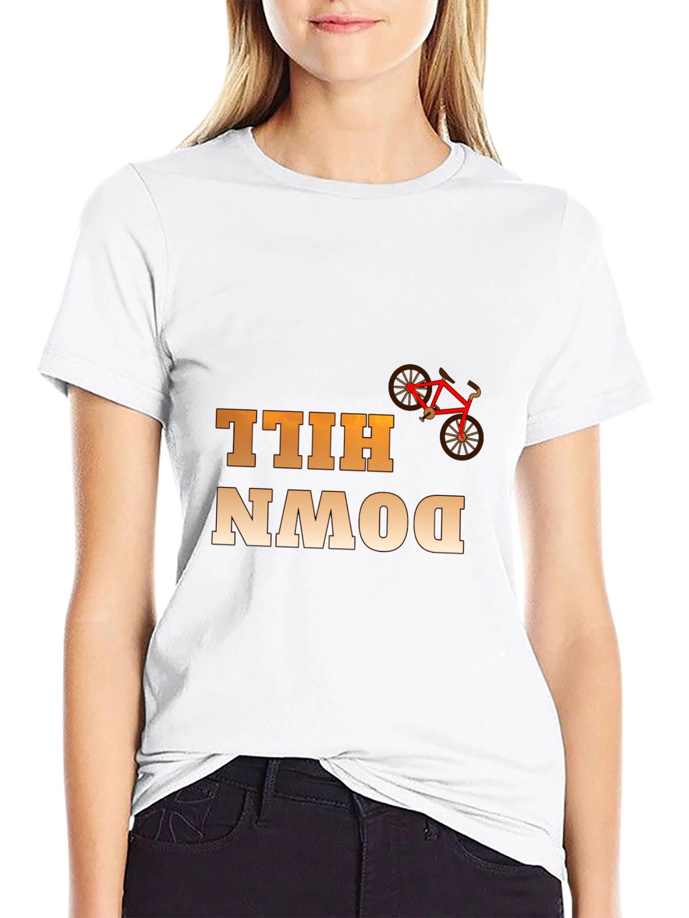 Downhill Bike Rider Graphic T-Shirt - Cool Cycling Tee