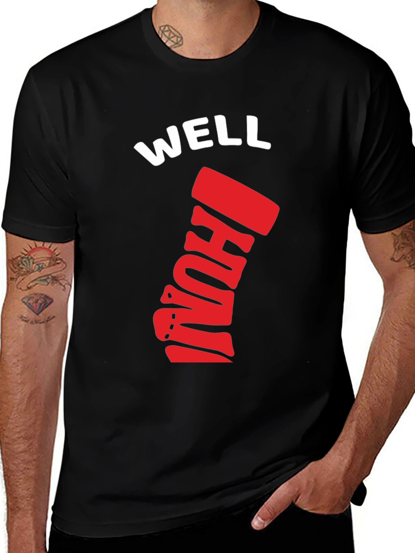 Well I Dunno T-Shirt - Black Cotton Graphic Tee