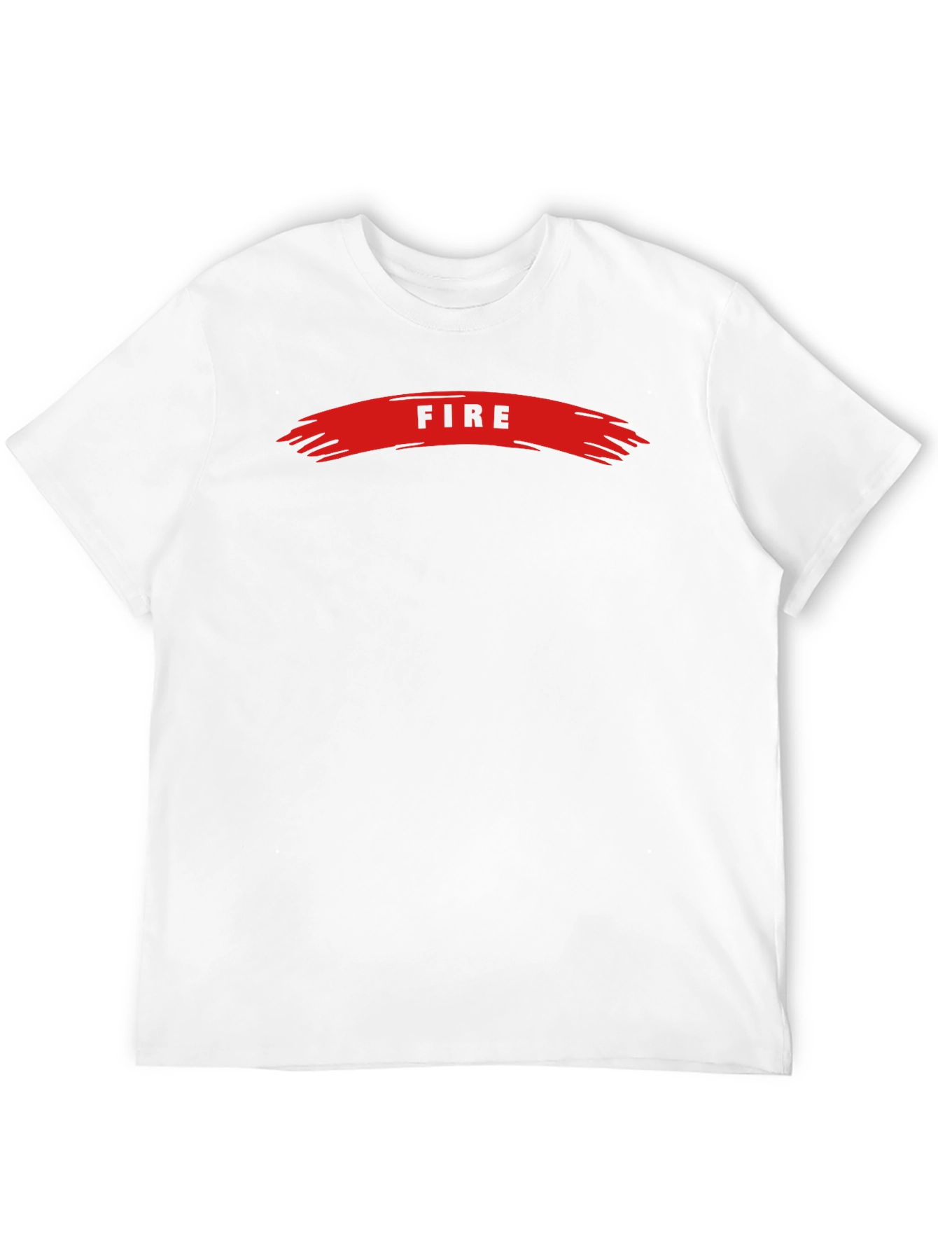 Mens Black FIRE Graphic Print Short Sleeve T-Shirt