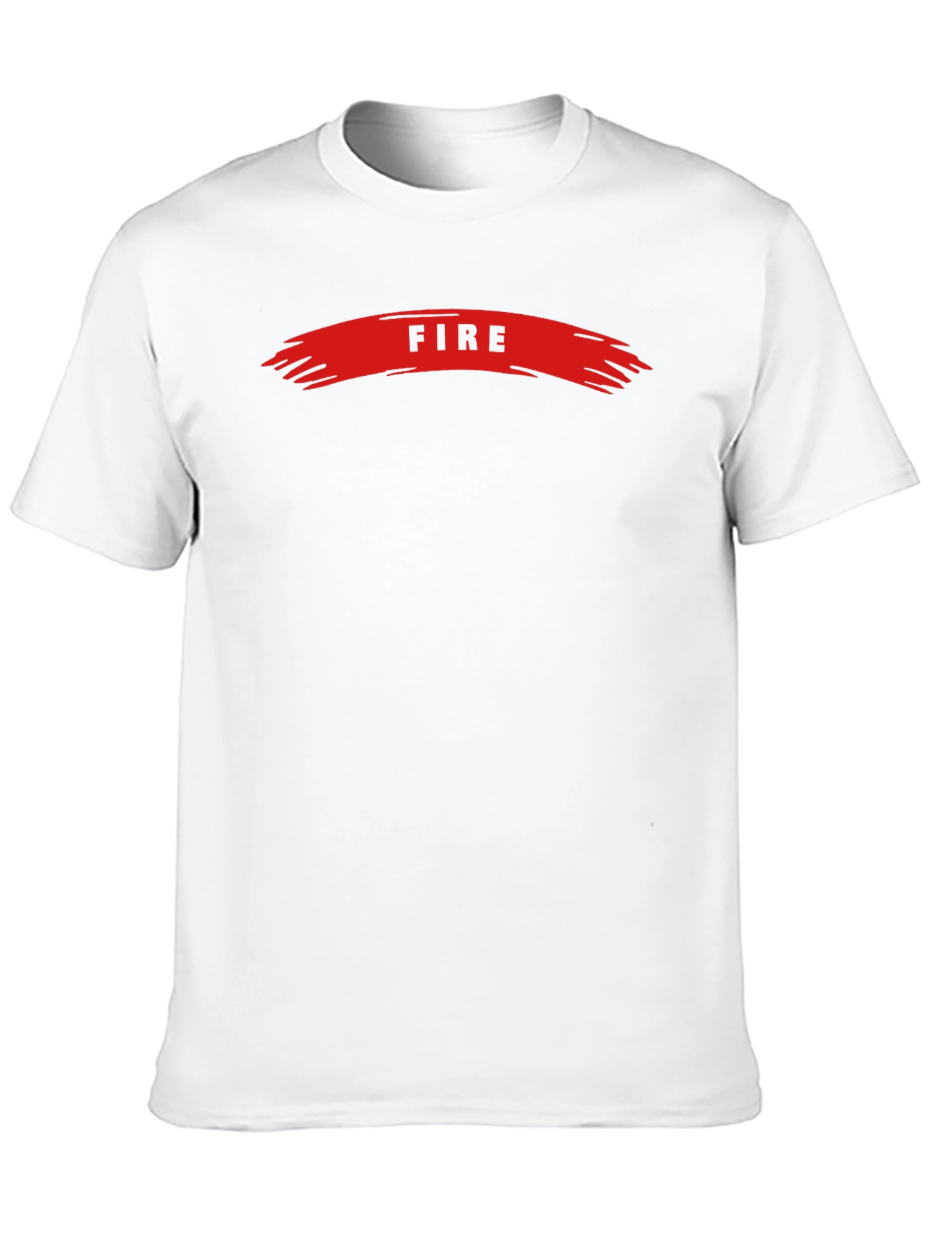 Mens Black FIRE Graphic Print Short Sleeve T-Shirt
