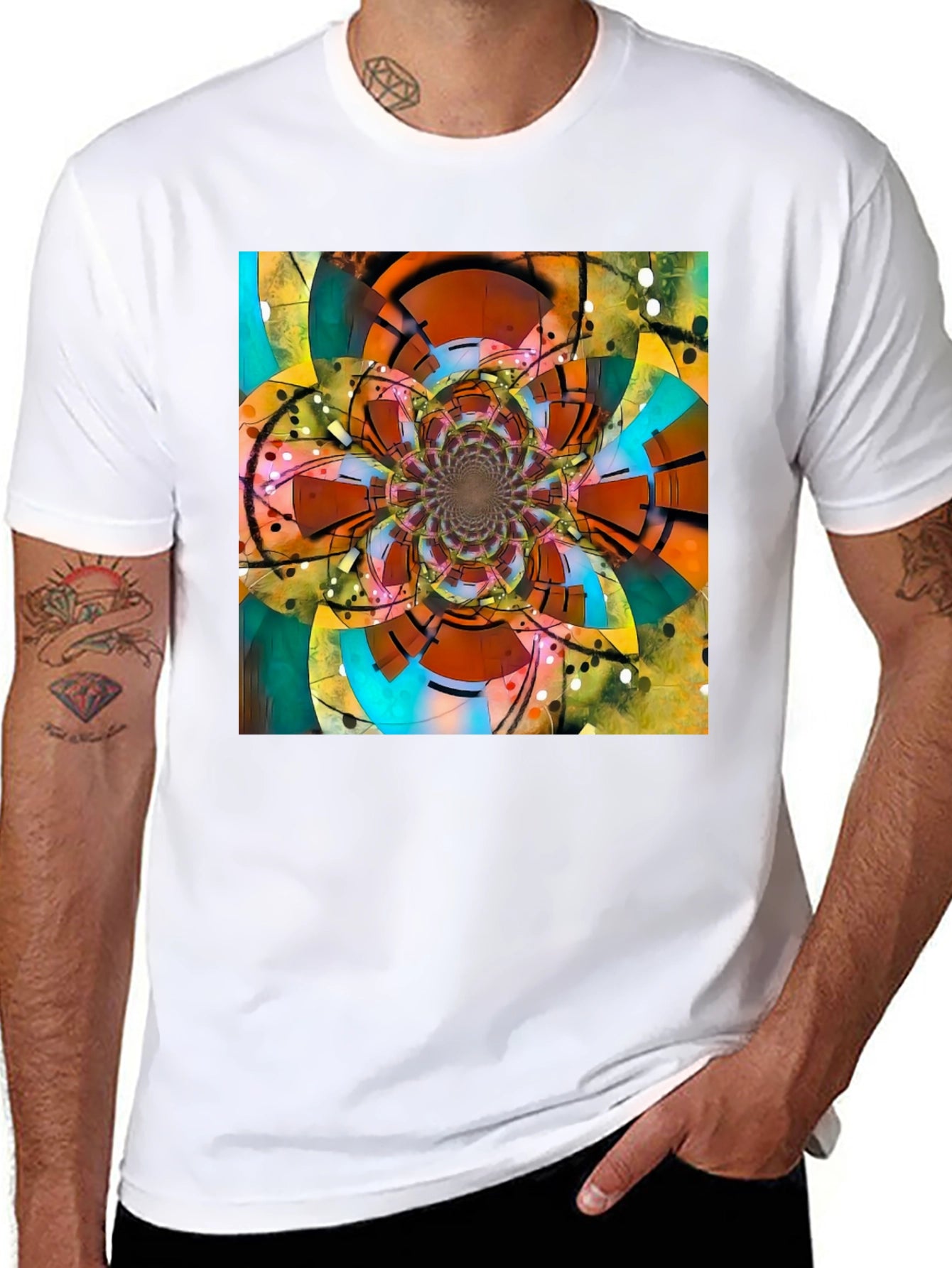 Fractal Flower T-Shirt - Abstract Art Tee