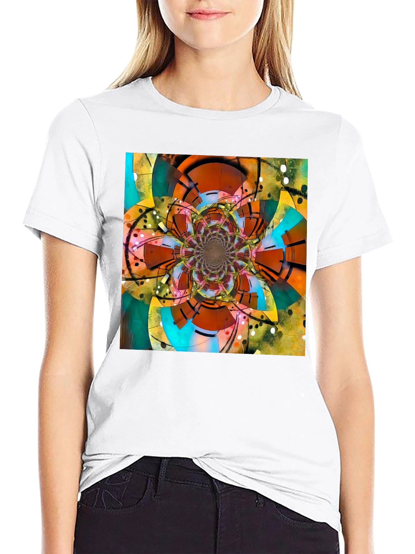 Fractal Flower T-Shirt - Abstract Art Tee