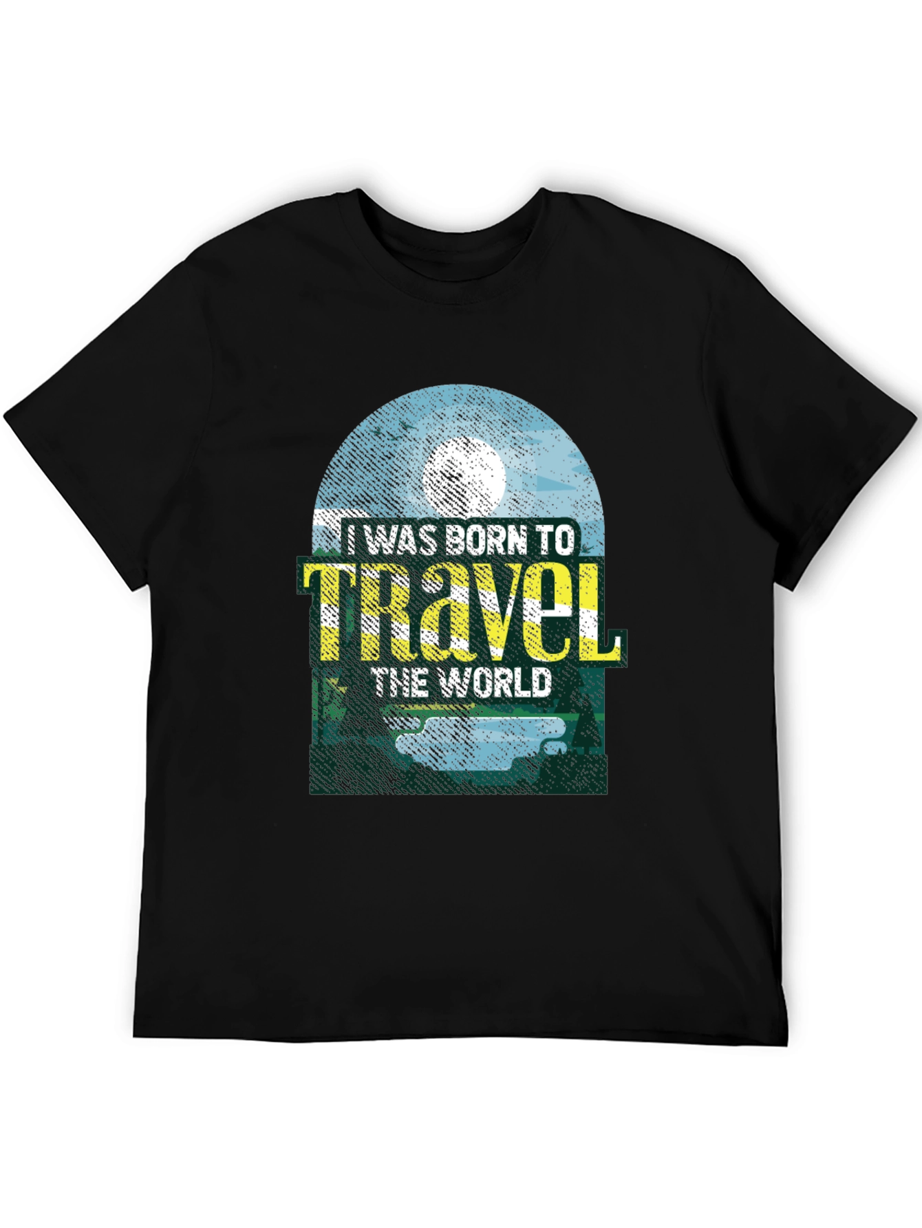 Born to Travel Graphic Tee - Black