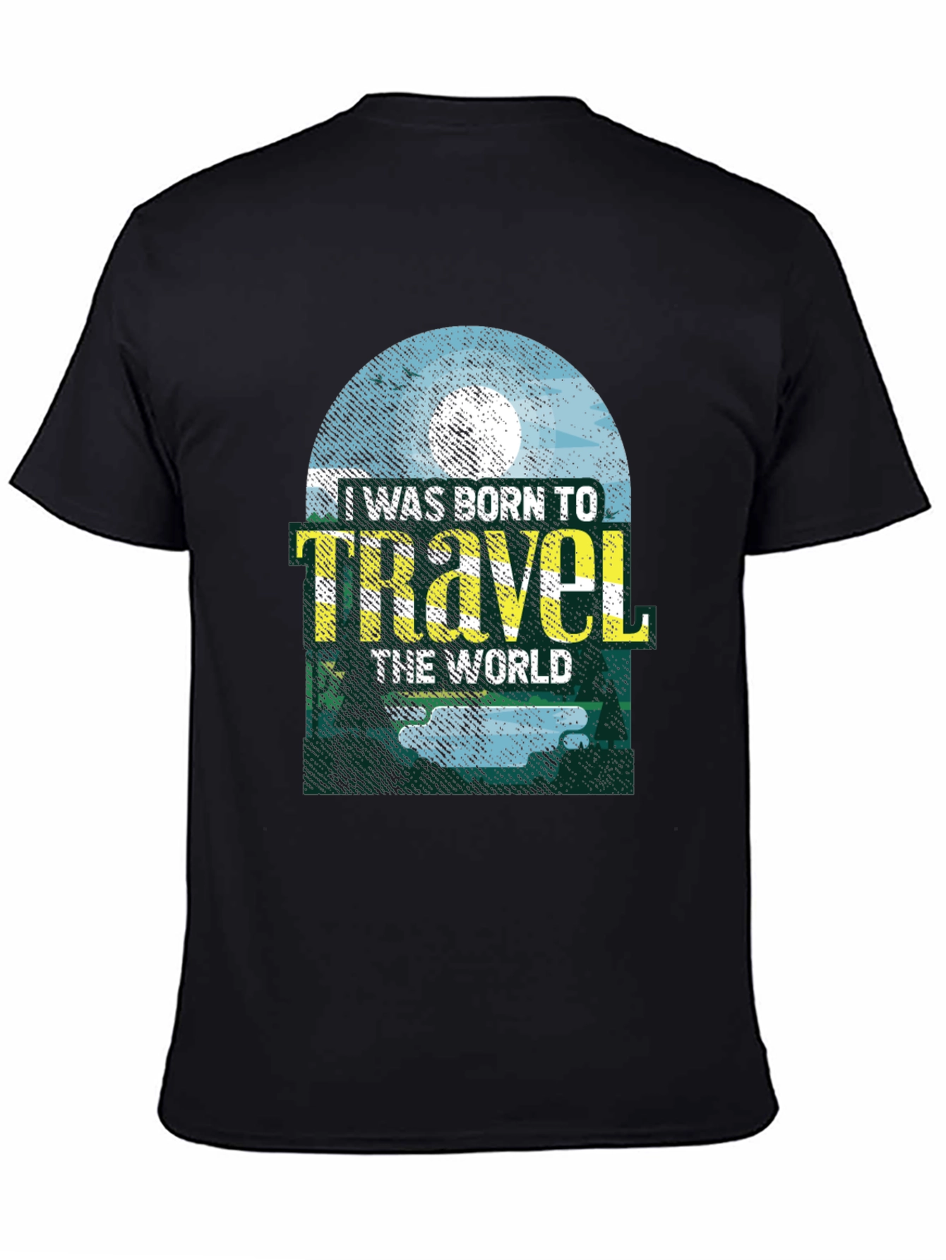 Born to Travel Graphic Tee - Black