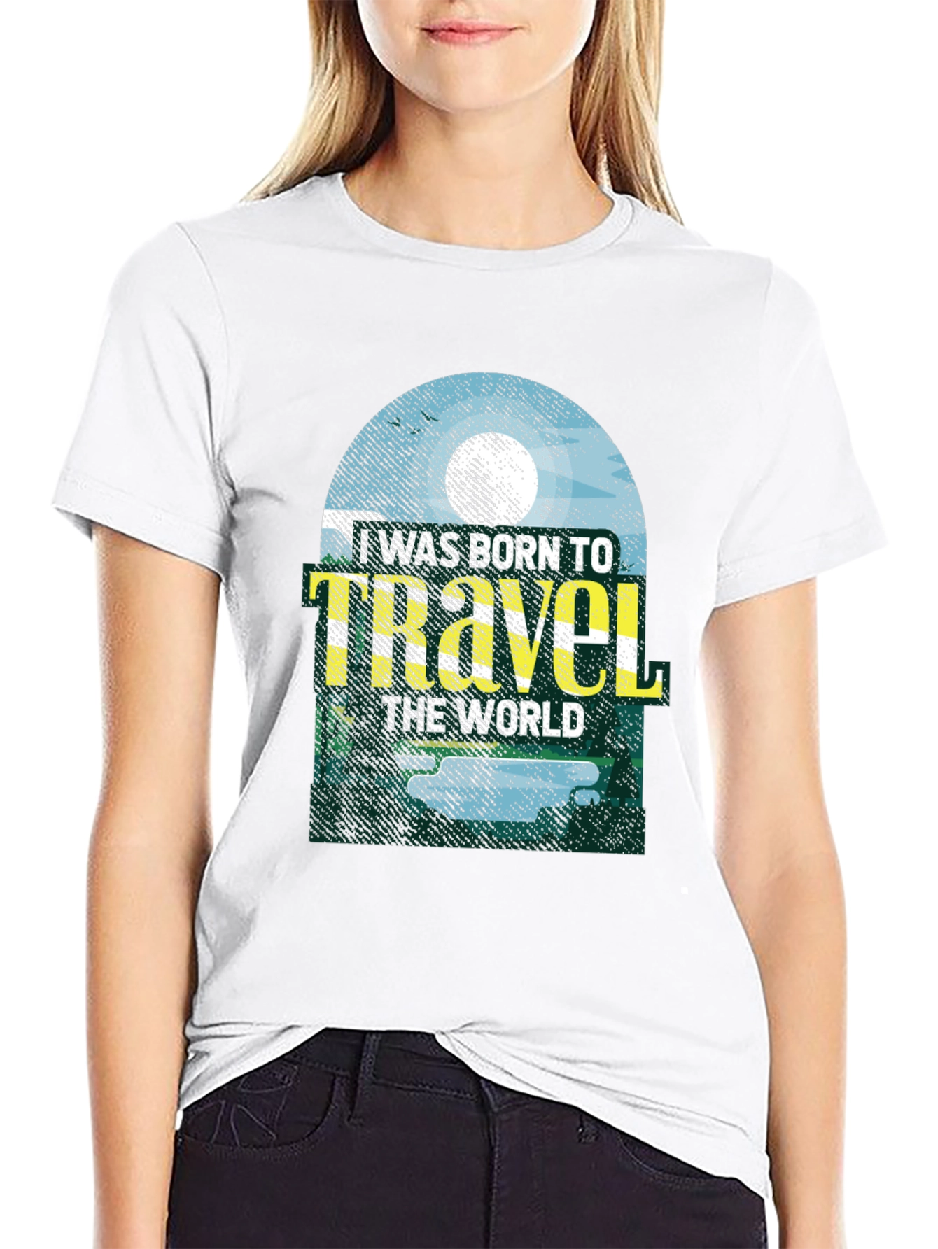 Born to Travel Graphic Tee - Black