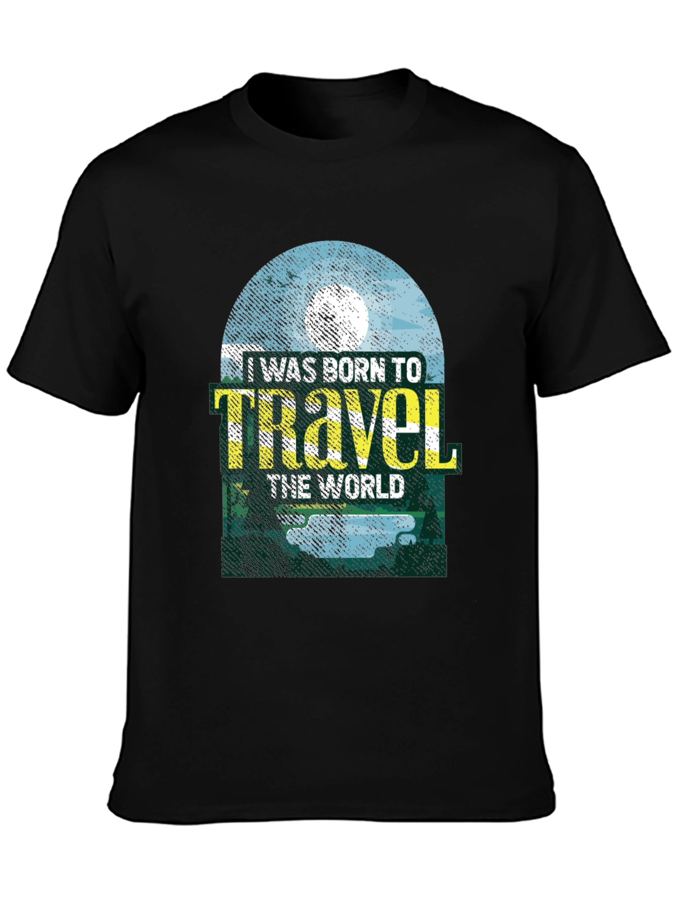 Born to Travel Graphic Tee - Black