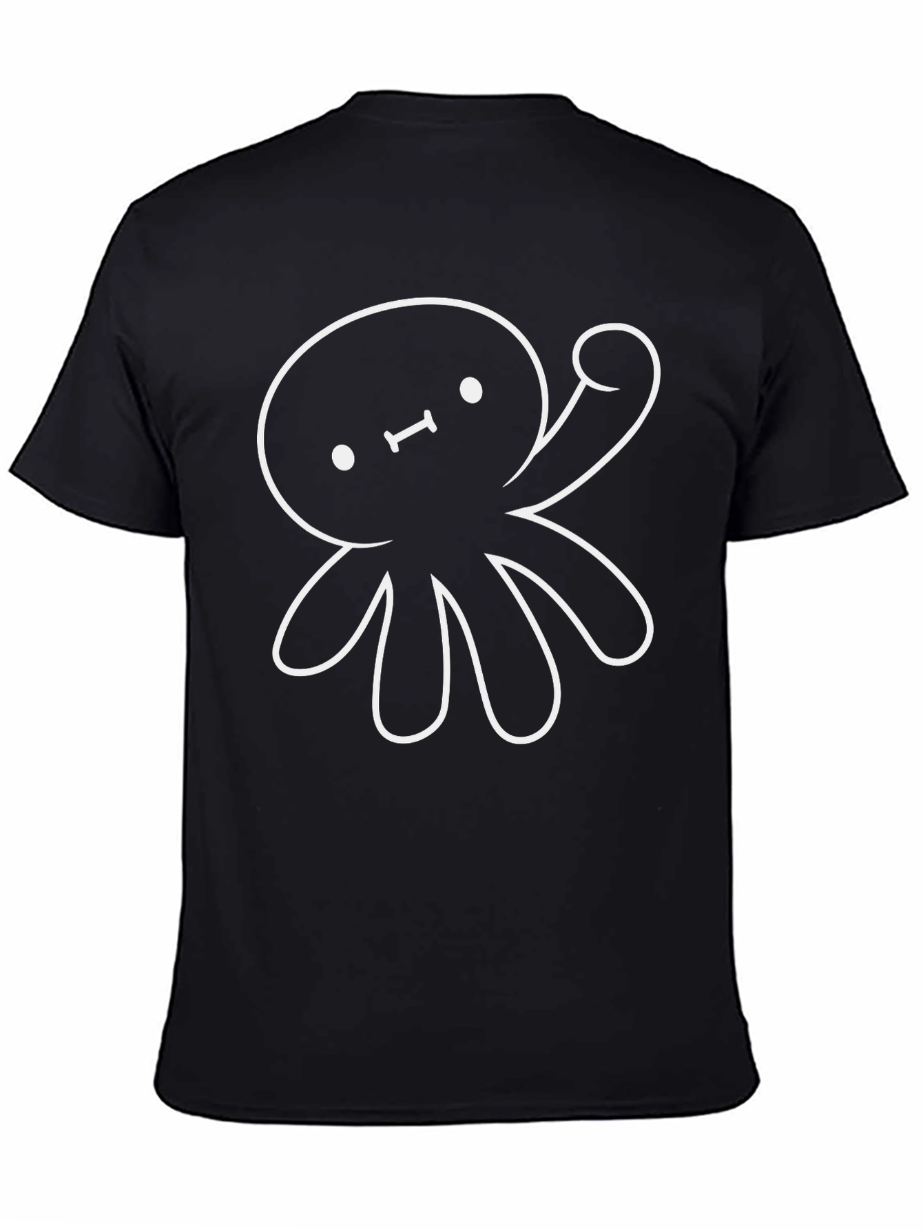 Octopus Graphic Tee - Casual Black Cotton T-Shirt
