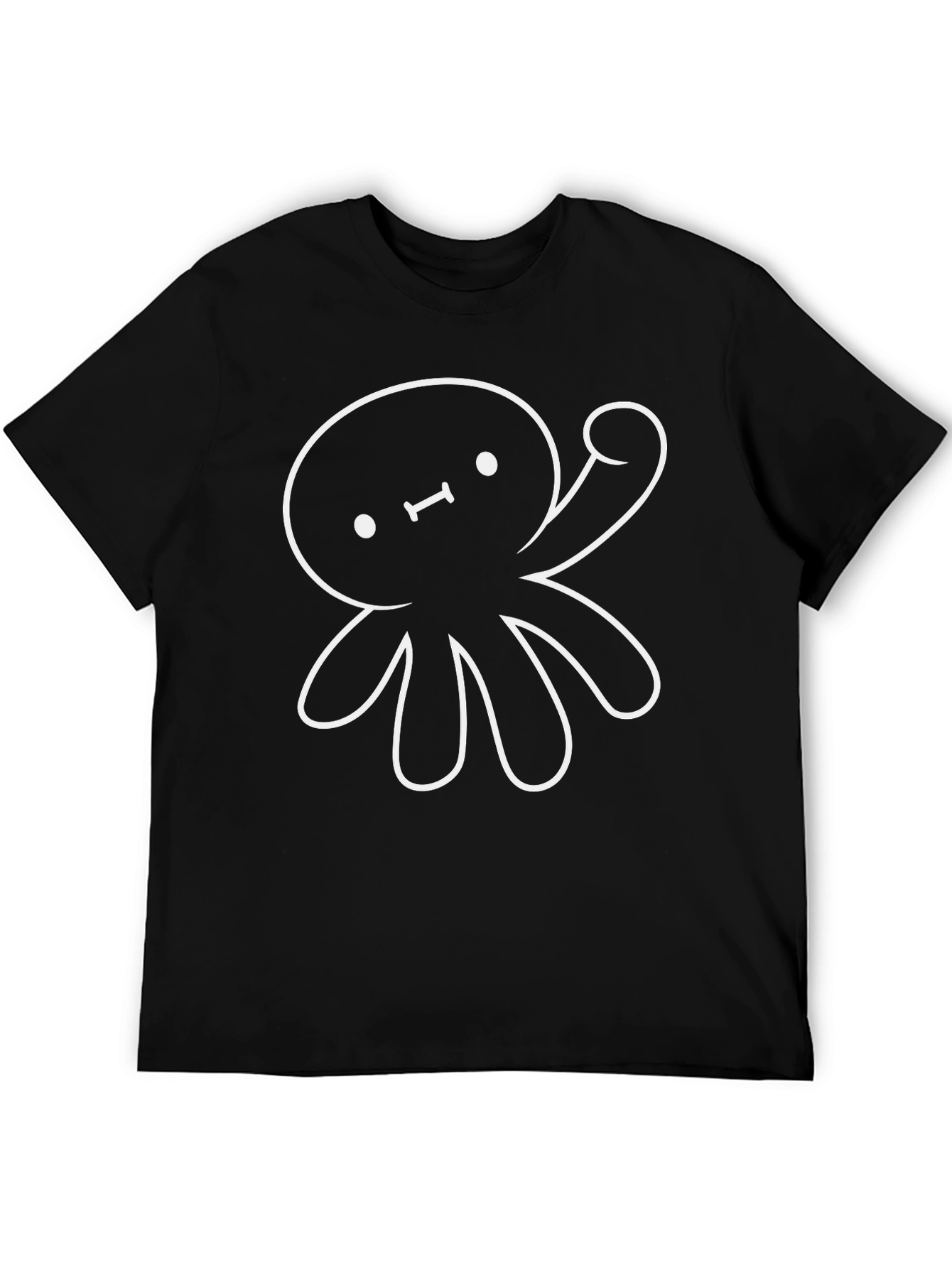 Octopus Graphic Tee - Casual Black Cotton T-Shirt
