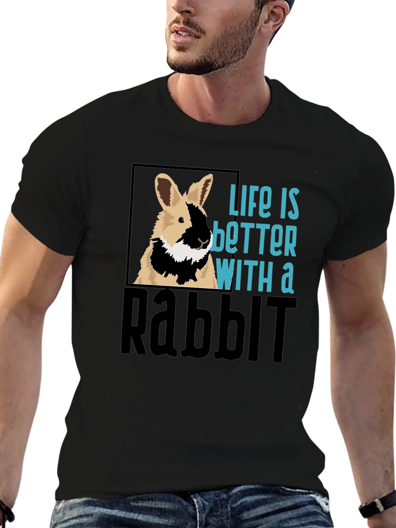Life is Better With a Rabbit Graphic T-Shirt