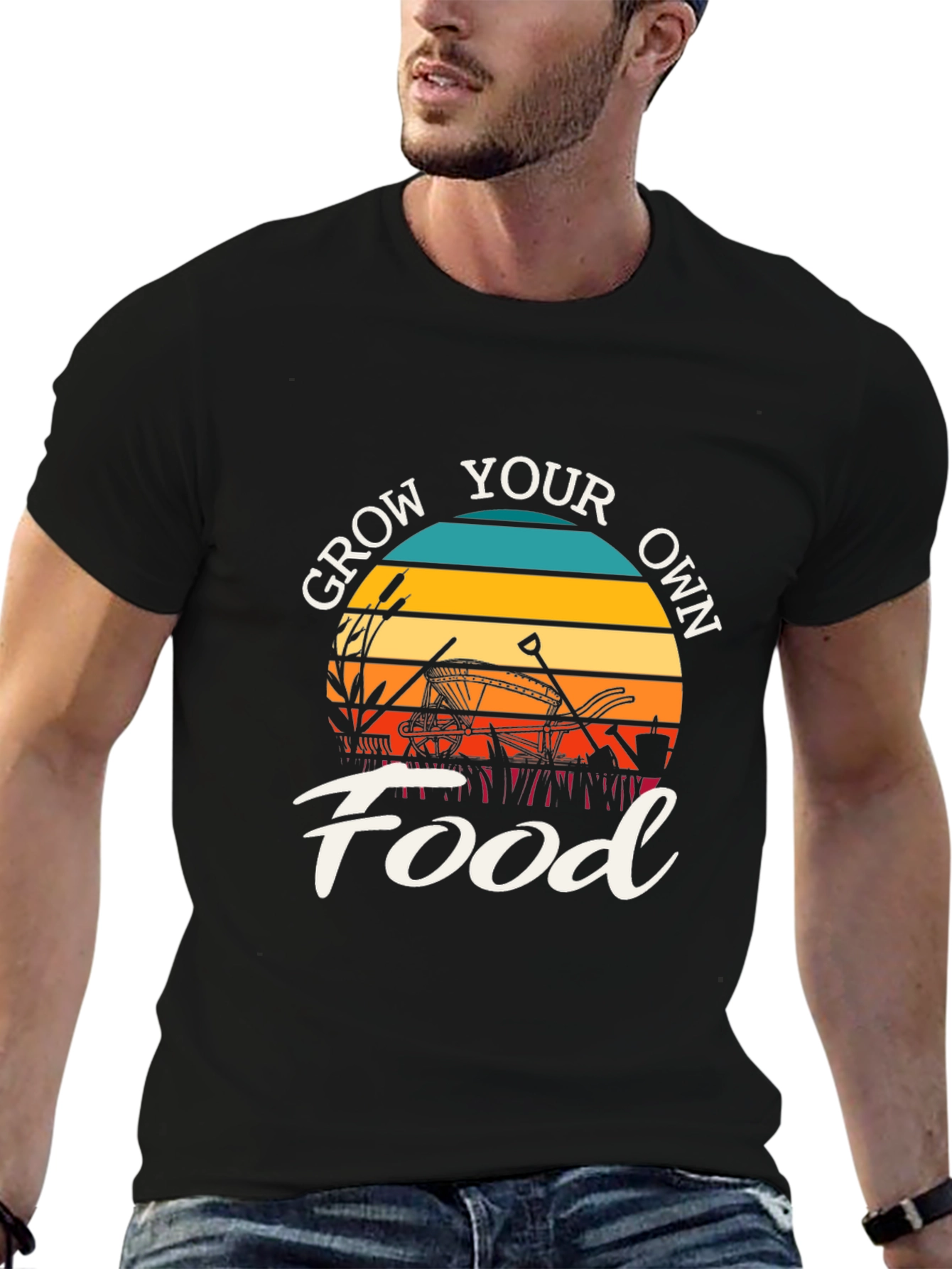 Grow Your Own Food T-Shirt: Retro Garden Tee