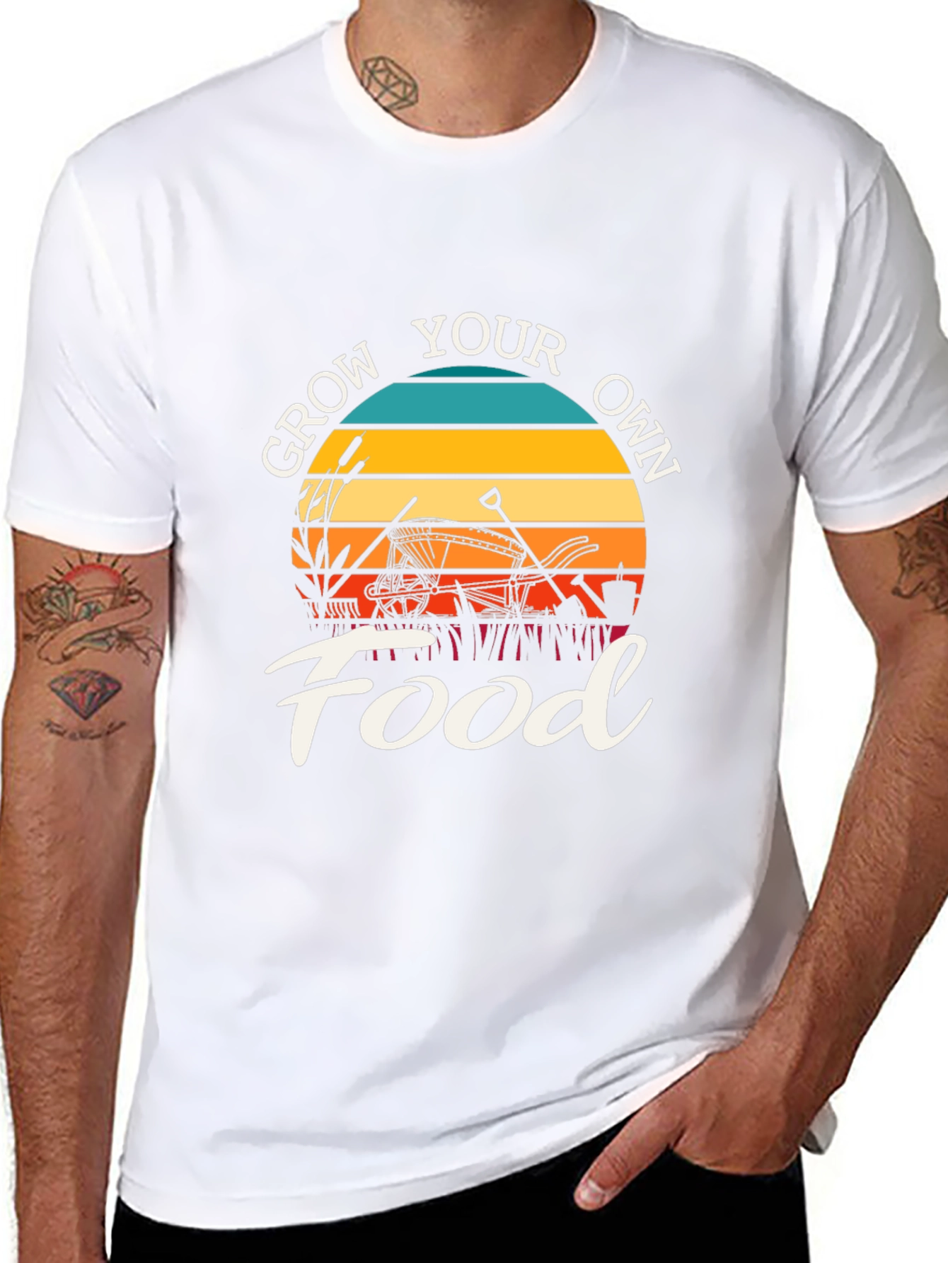 Grow Your Own Food T-Shirt: Retro Garden Tee