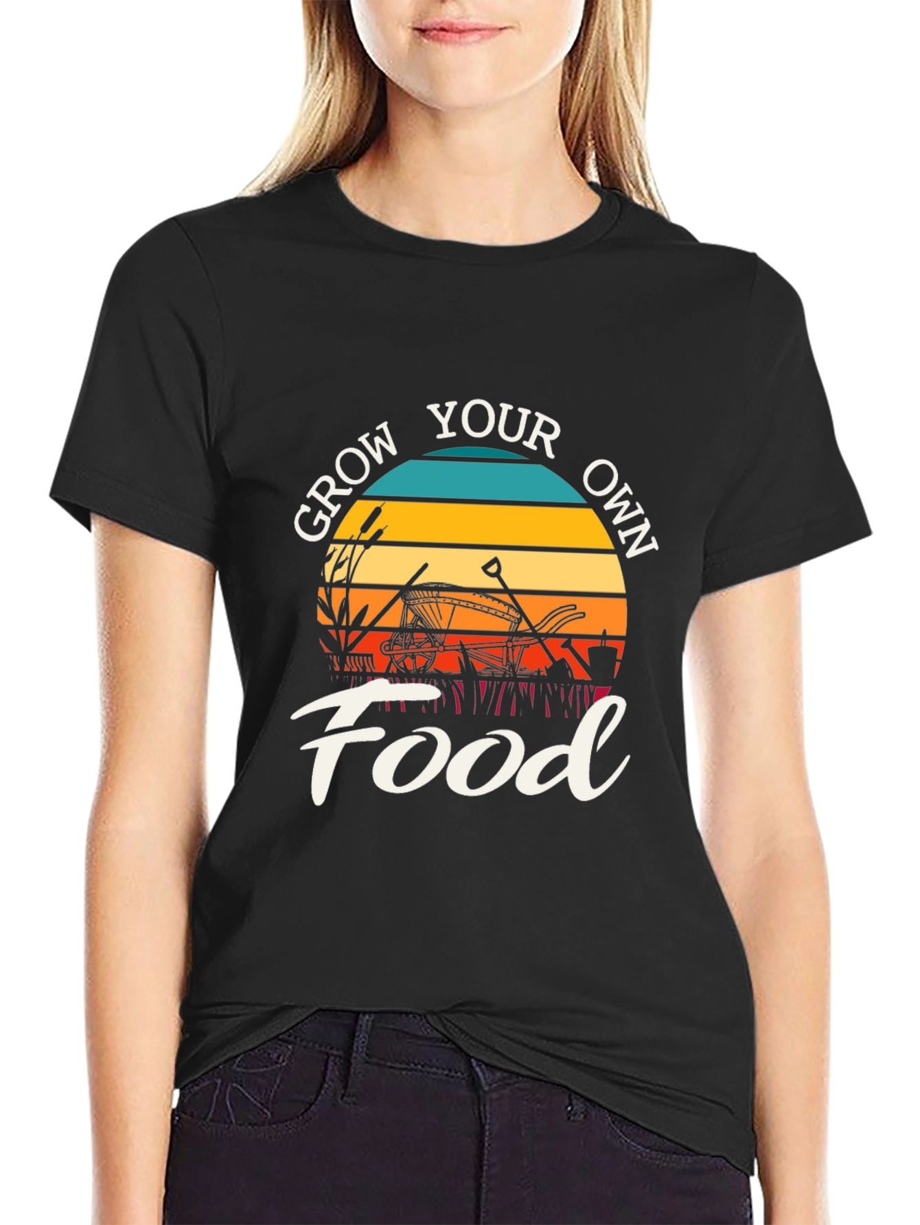 Grow Your Own Food T-Shirt: Retro Garden Tee