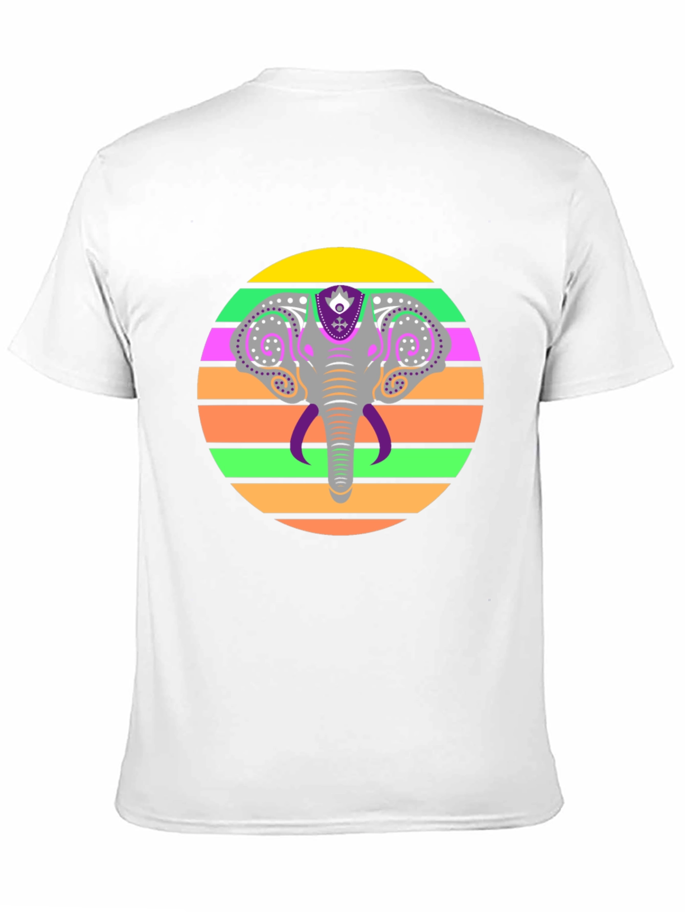 Elephant Sunset Graphic Tee - Stylish Mens Black T-Shirt
