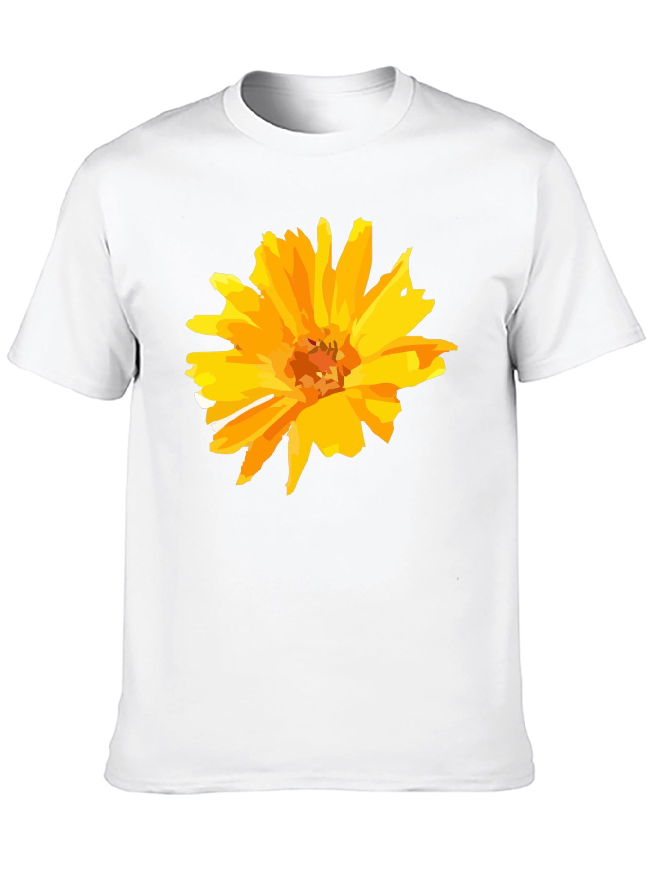 Floral Graphic Tee - Black Cotton T-Shirt