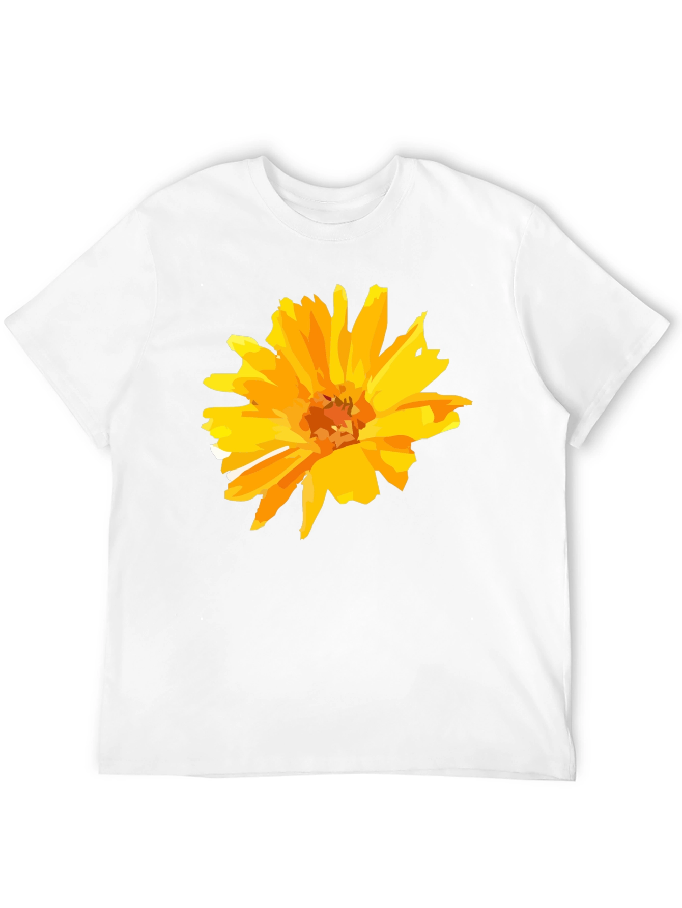 Floral Graphic Tee - Black Cotton T-Shirt