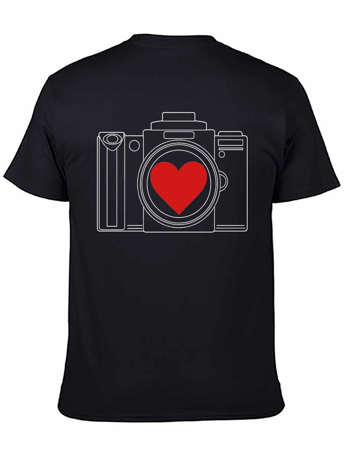 Camera Heart Graphic T-Shirt