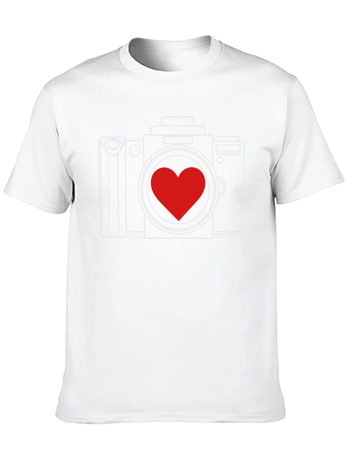 Camera Heart Graphic T-Shirt