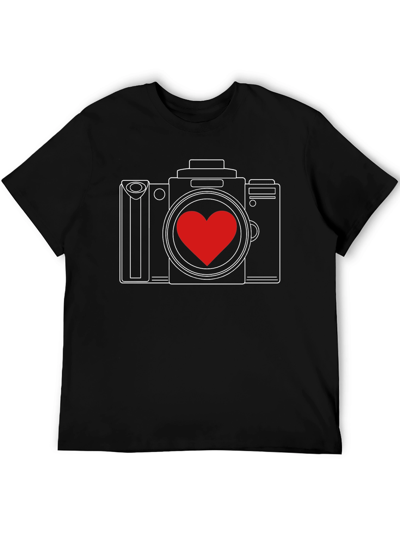 Camera Heart Graphic T-Shirt