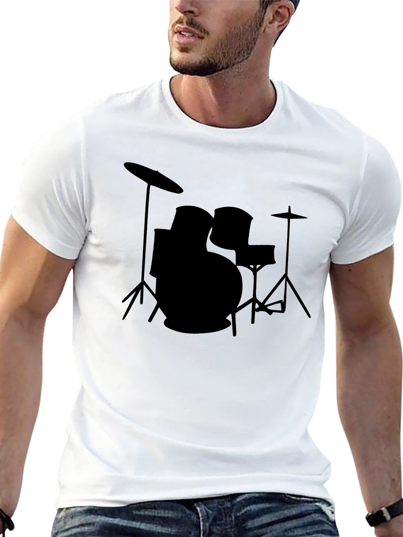 Drum Kit Graphic Tee - Musician T-Shirt