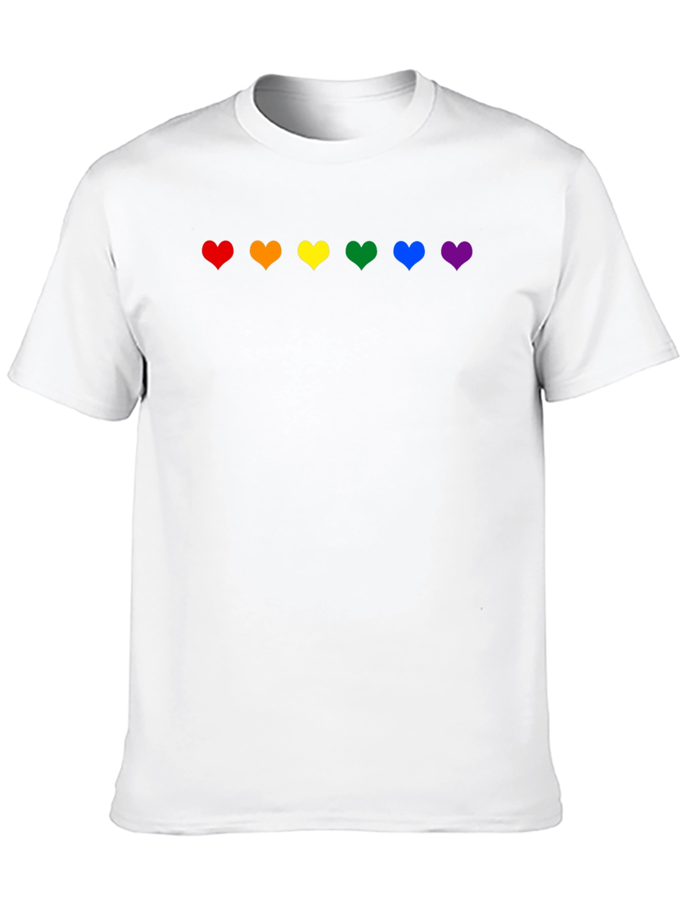 Rainbow Hearts Pride T-Shirt - Black