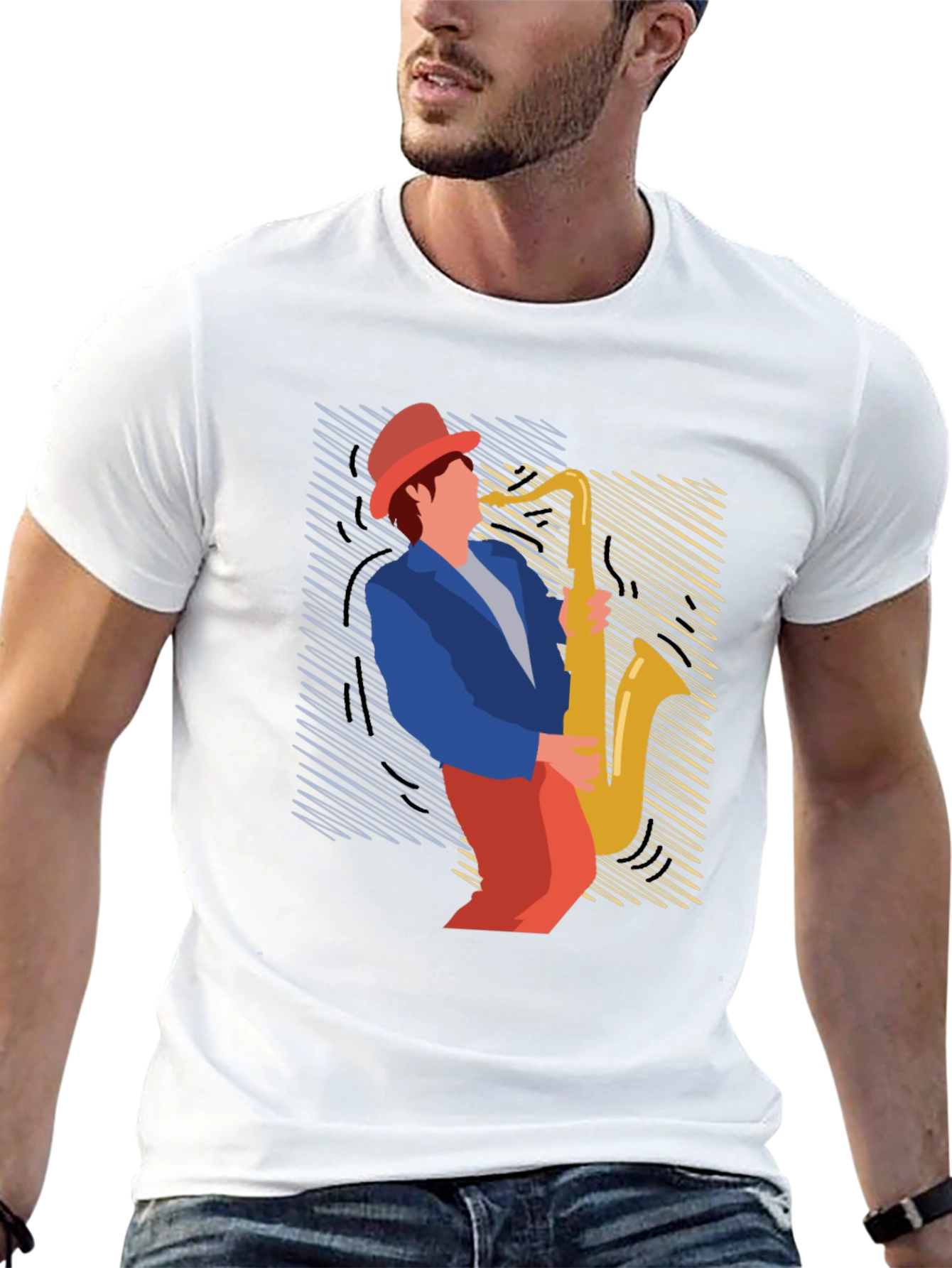 Jazz Saxophone Graphic Tee