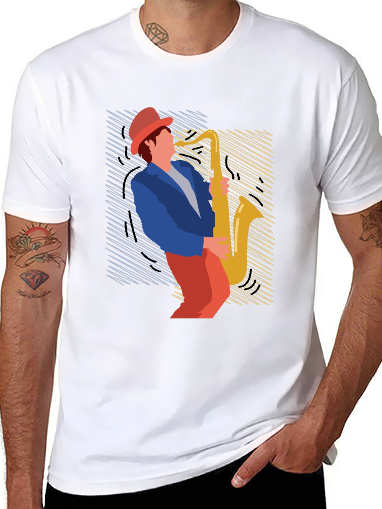 Jazz Saxophone Graphic Tee