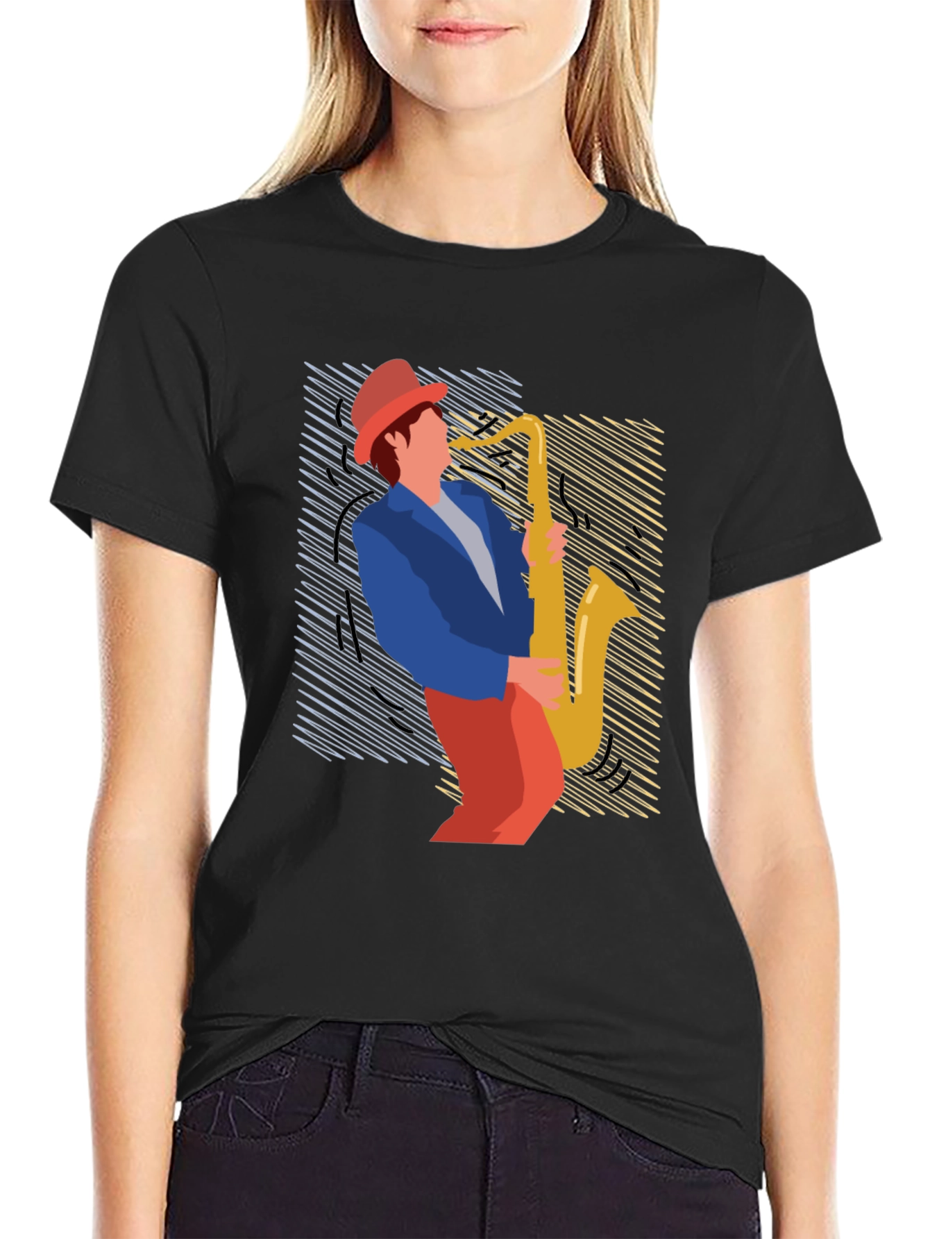 Jazz Saxophone Graphic Tee