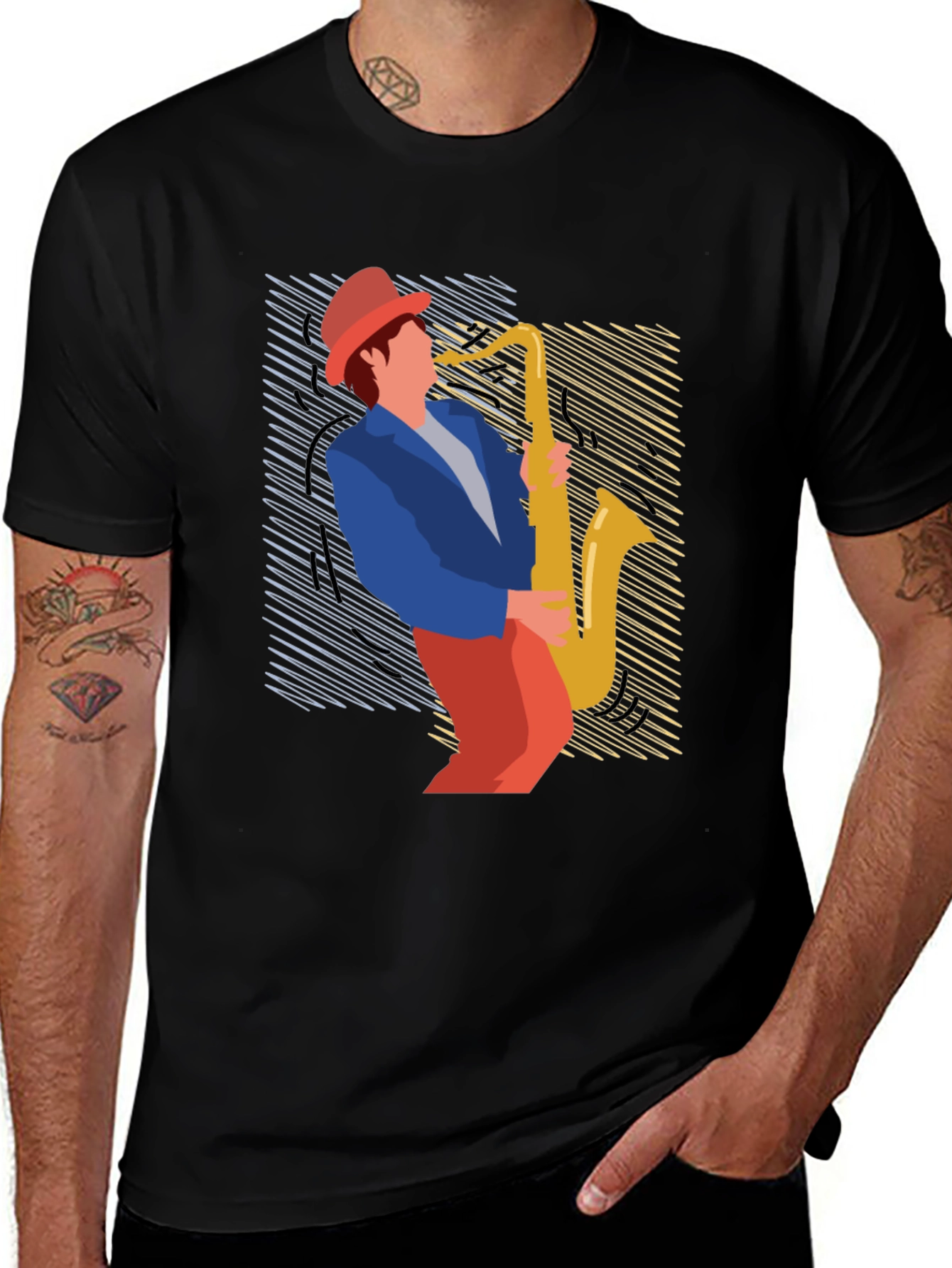 Jazz Saxophone Graphic Tee