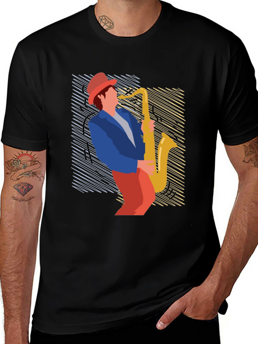 Jazz Saxophone Graphic Tee