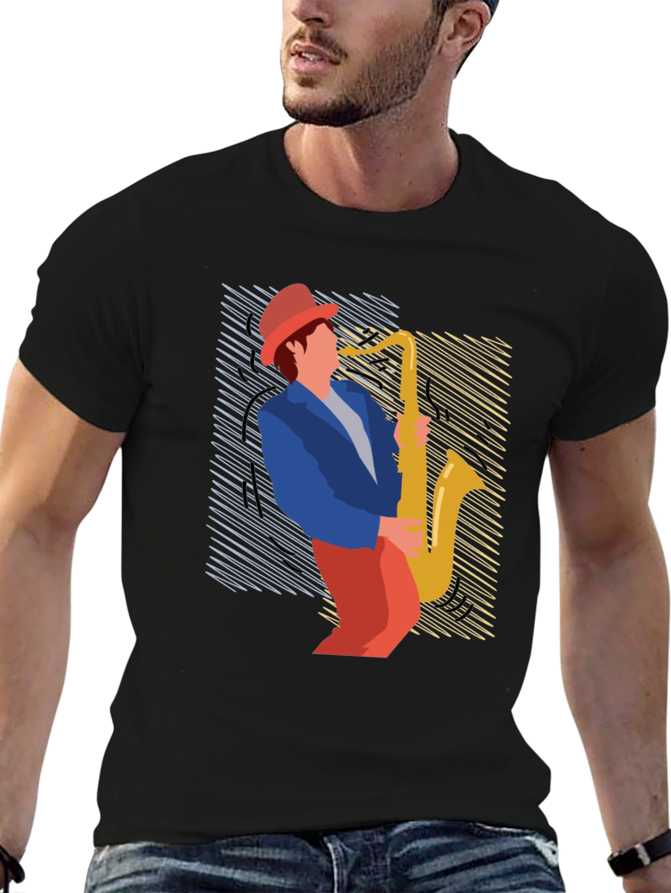 Jazz Saxophone Graphic Tee