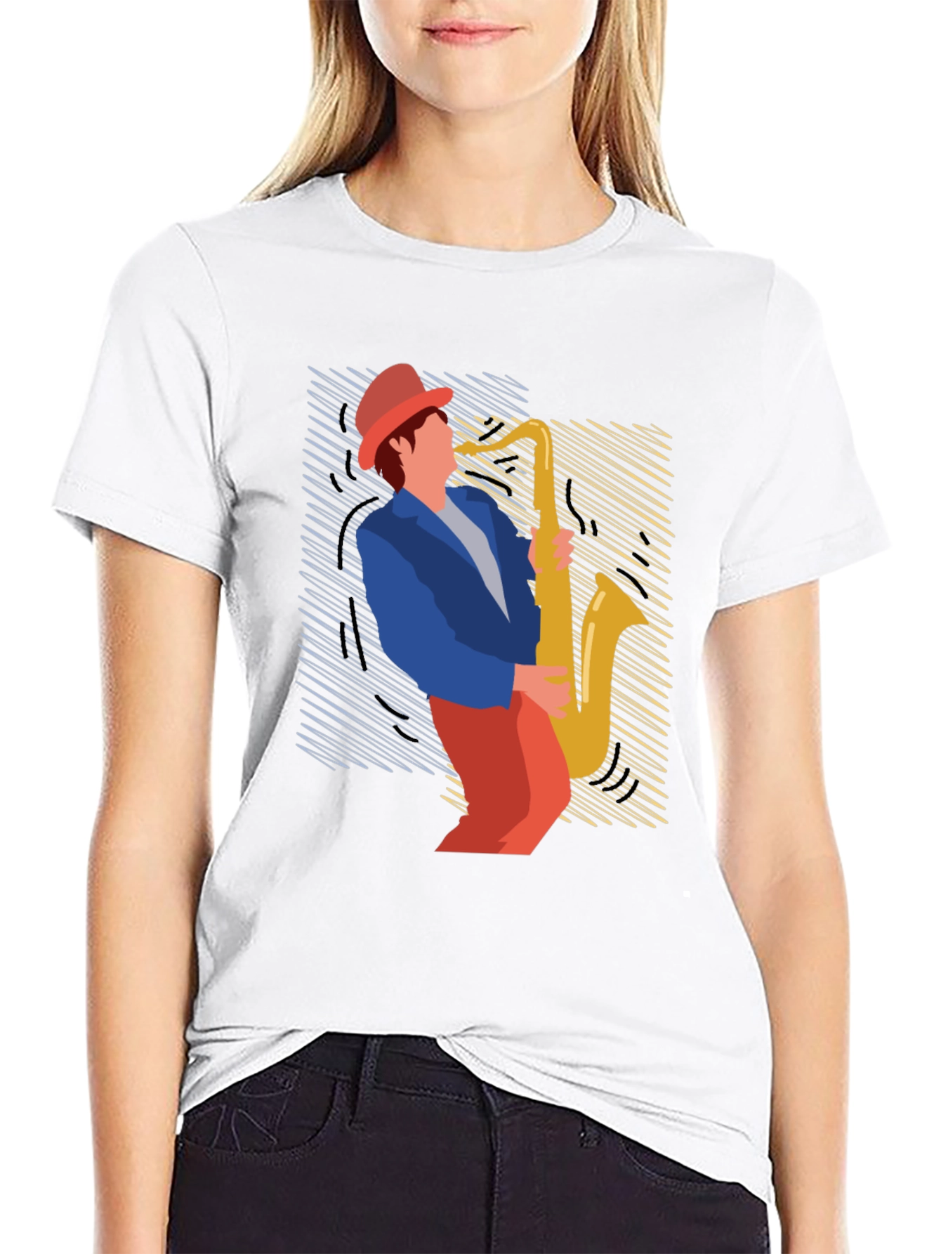 Jazz Saxophone Graphic Tee