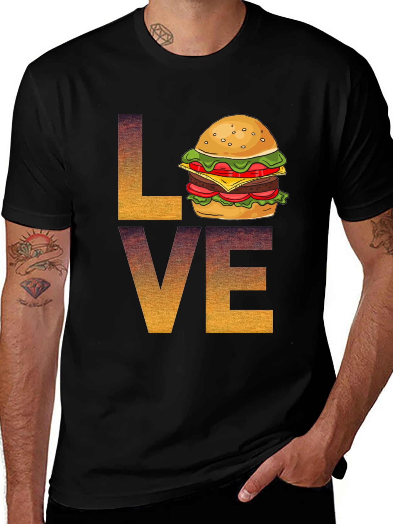 Love Burger Graphic Tee - Soft Style Unisex T-Shirt