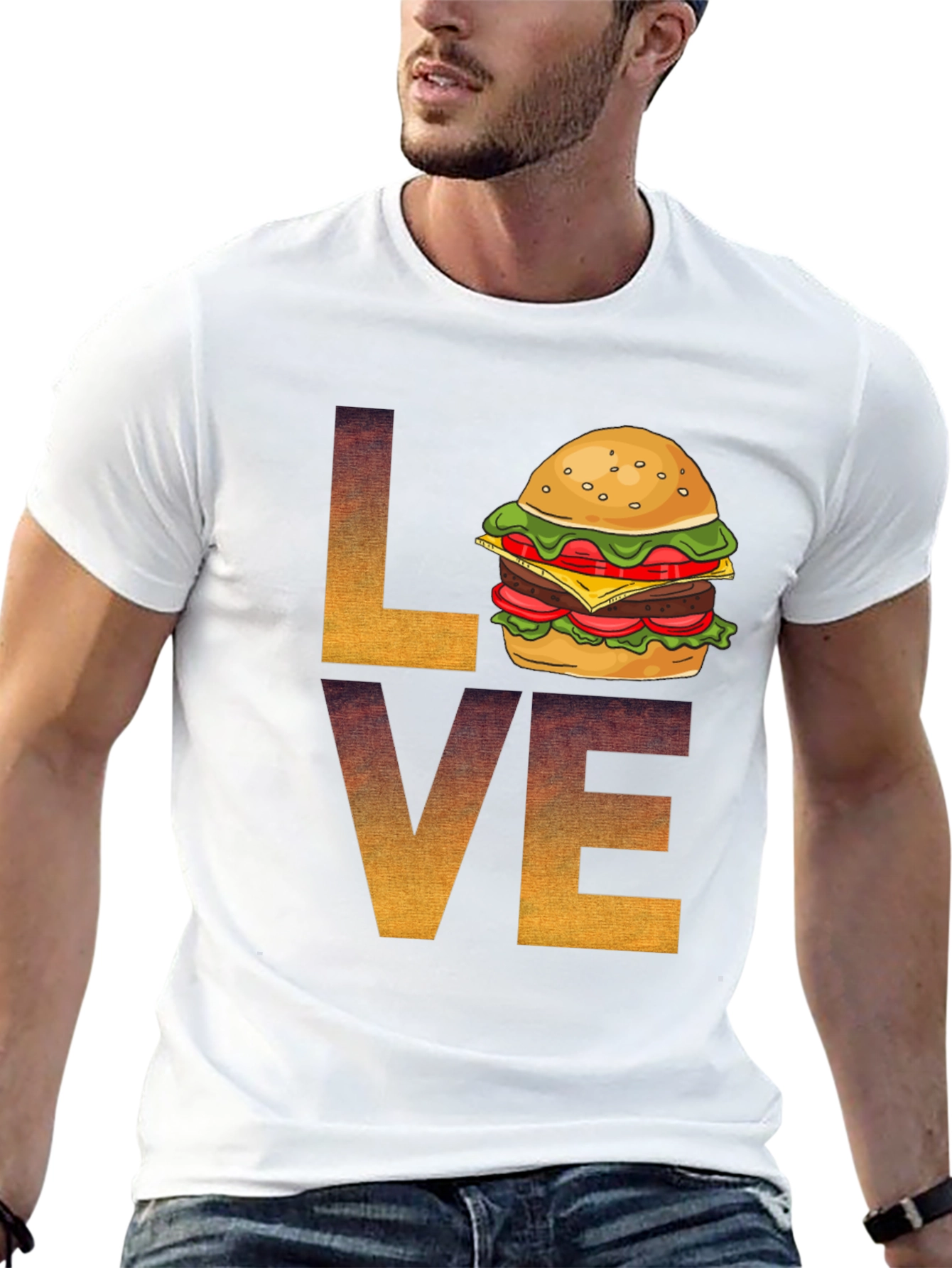 Love Burger Graphic Tee - Soft Style Unisex T-Shirt