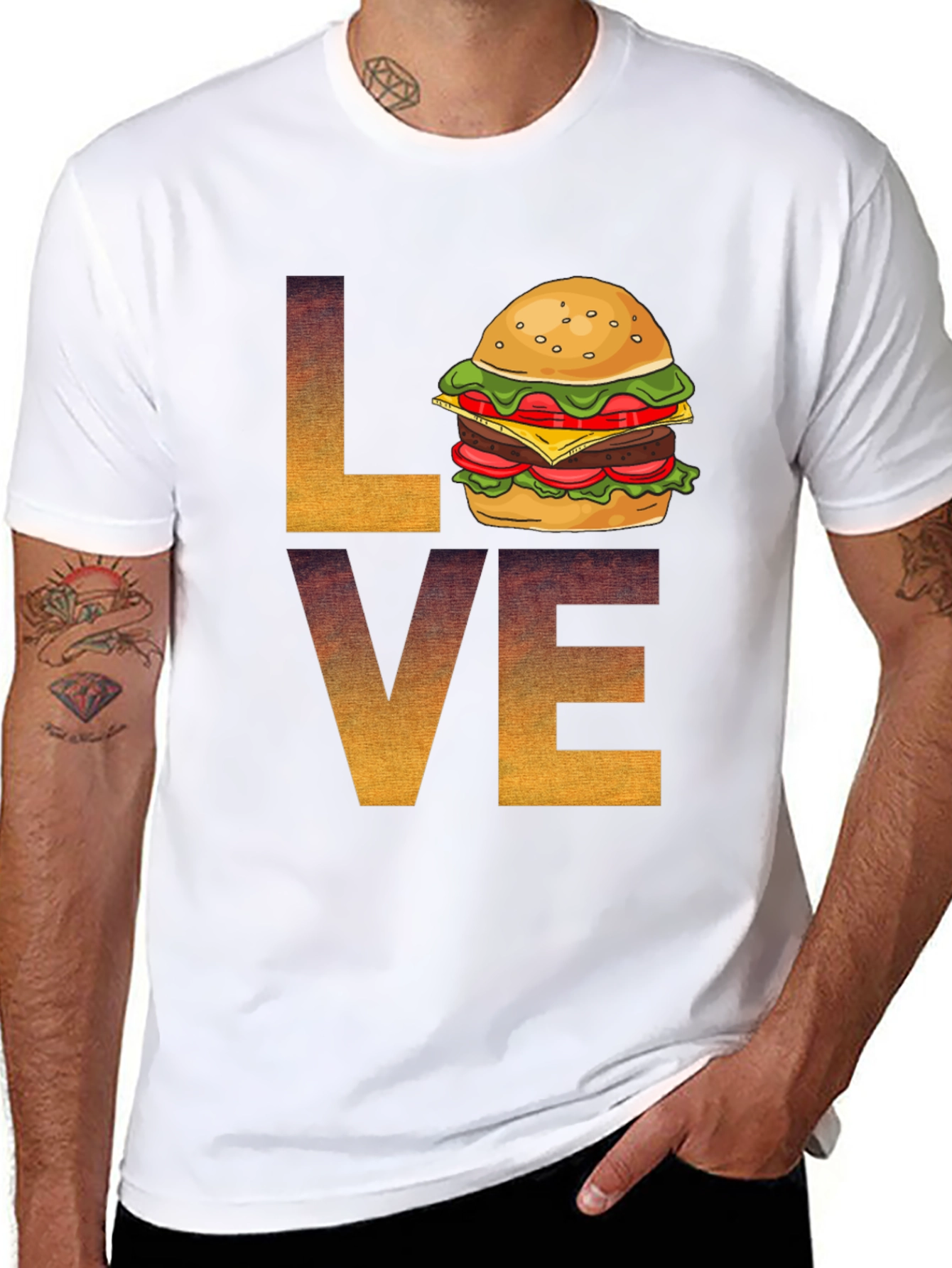 Love Burger Graphic Tee - Soft Style Unisex T-Shirt