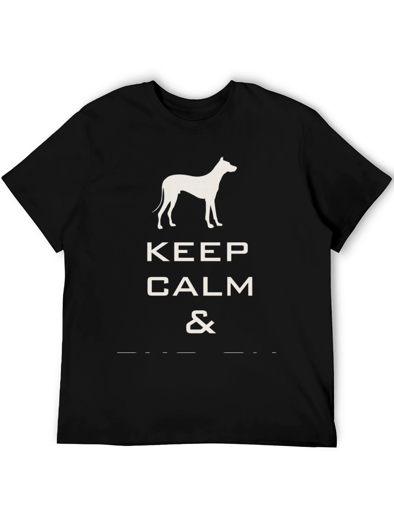 Keep Calm Dog T-Shirt - Black Graphic Tee