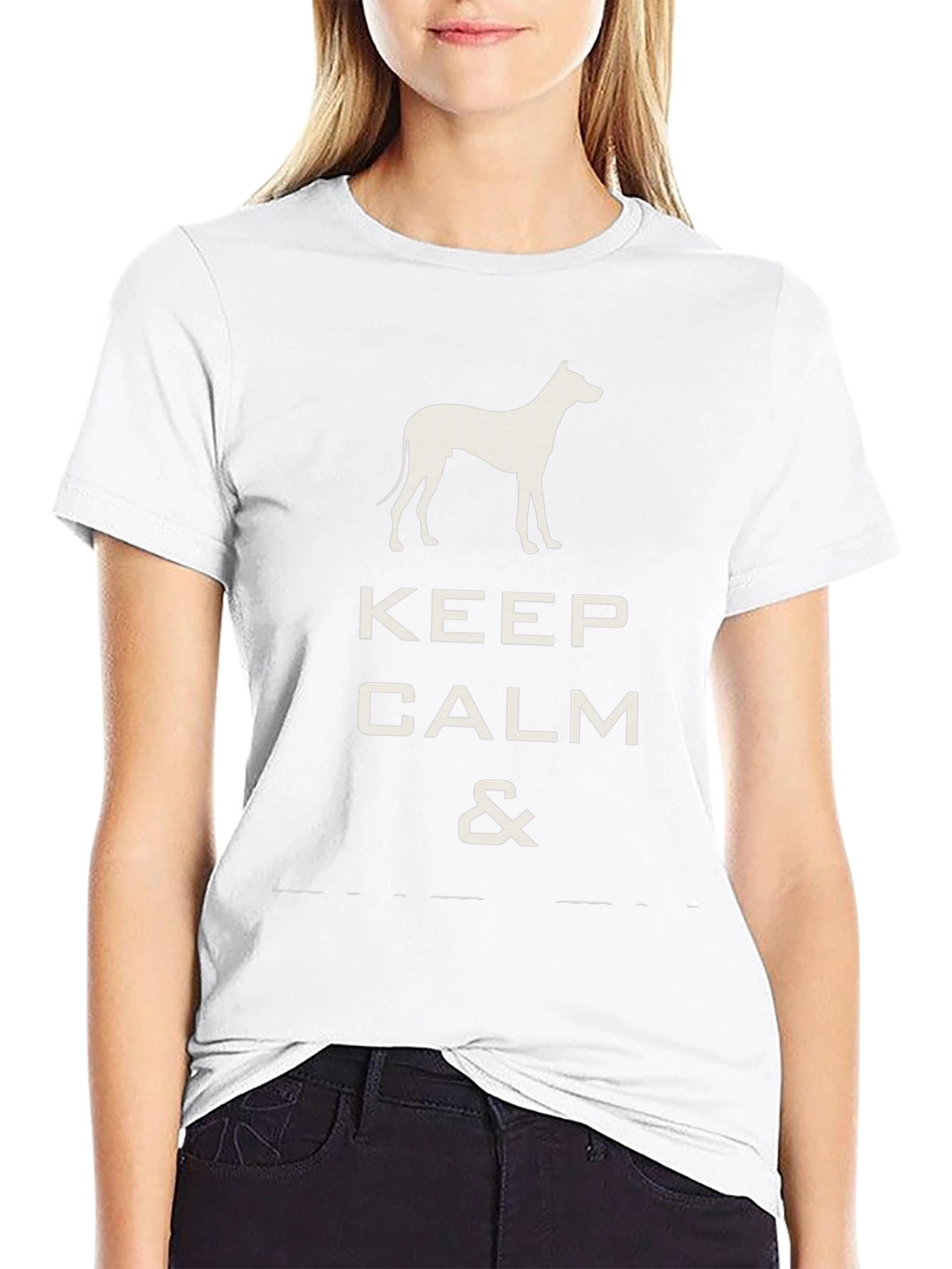 Keep Calm Dog T-Shirt - Black Graphic Tee