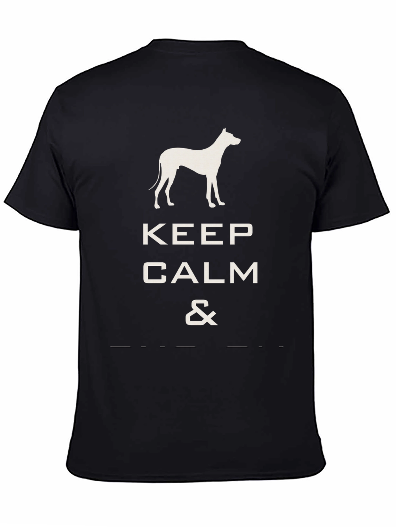 Keep Calm Dog T-Shirt - Black Graphic Tee